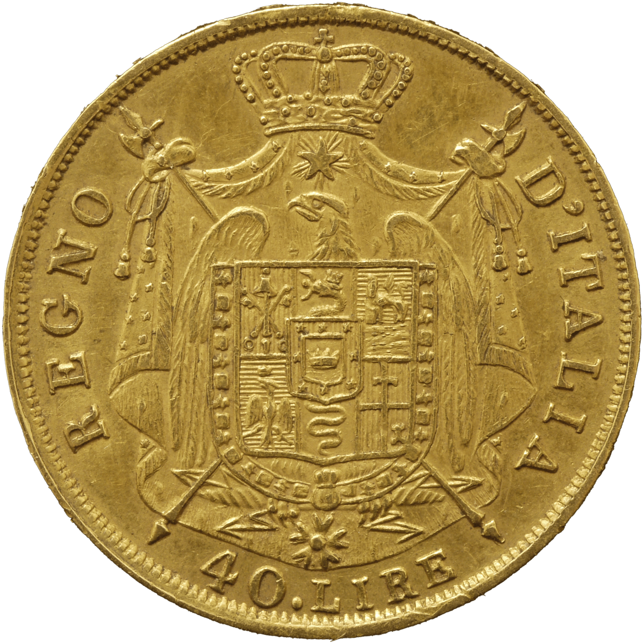 イタリア 40リレ金貨 1812年 ミラノ鋳 ナポレオン1世 - NJ BUYER'S MARKETPLACE