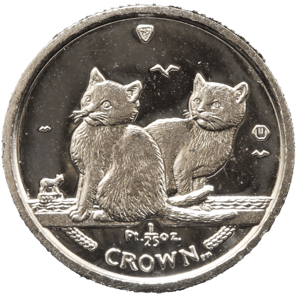 マン島 1/25クラウンプラチナ貨 2003年 バリニーズ キャット｜NJ