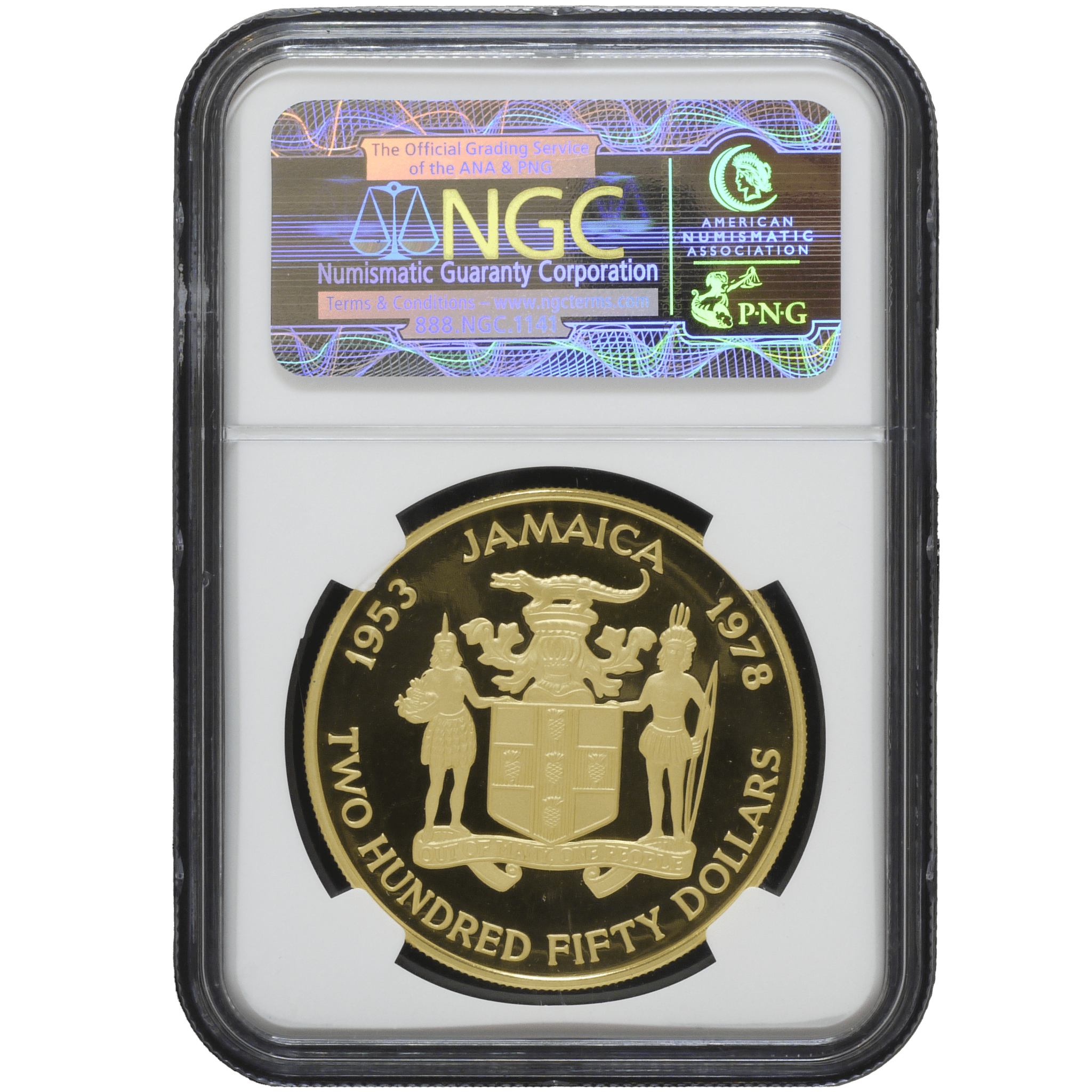 ジャマイカ 250ドル金貨 1978年 NGC PF68UC エリザベス2世在位25周年 - NJ BUYER'S MARKETPLACE