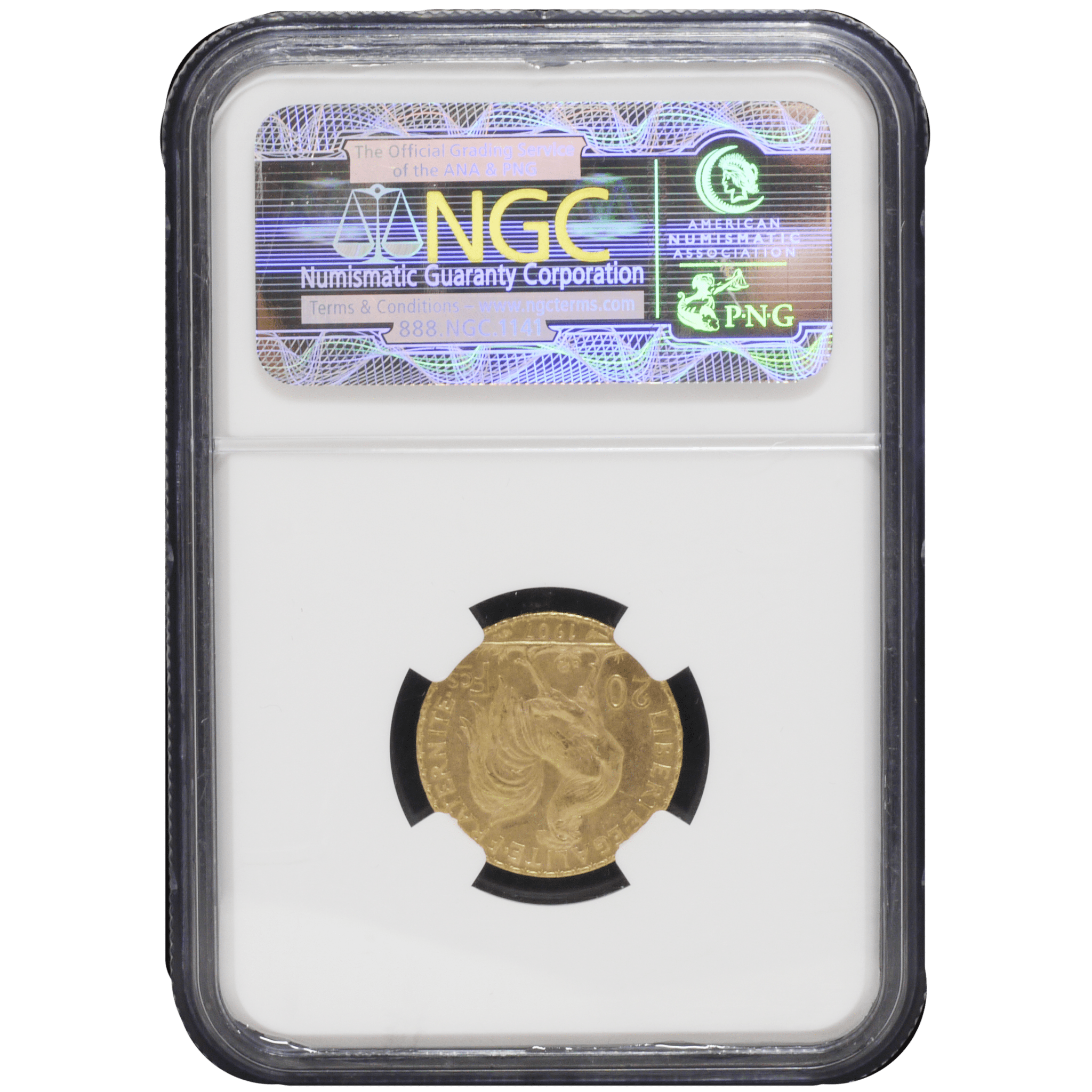 フランス 20フラン金貨 1907年 ルースター NGC MS63 - NJ BUYER'S MARKETPLACE