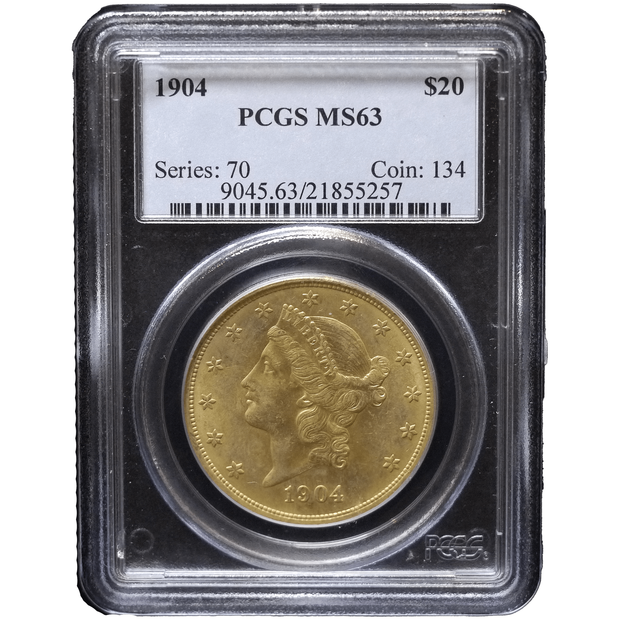アメリカ 20ドル金貨 1904年 リバティヘッド PCGS MS63 - NJ BUYER'S MARKETPLACE