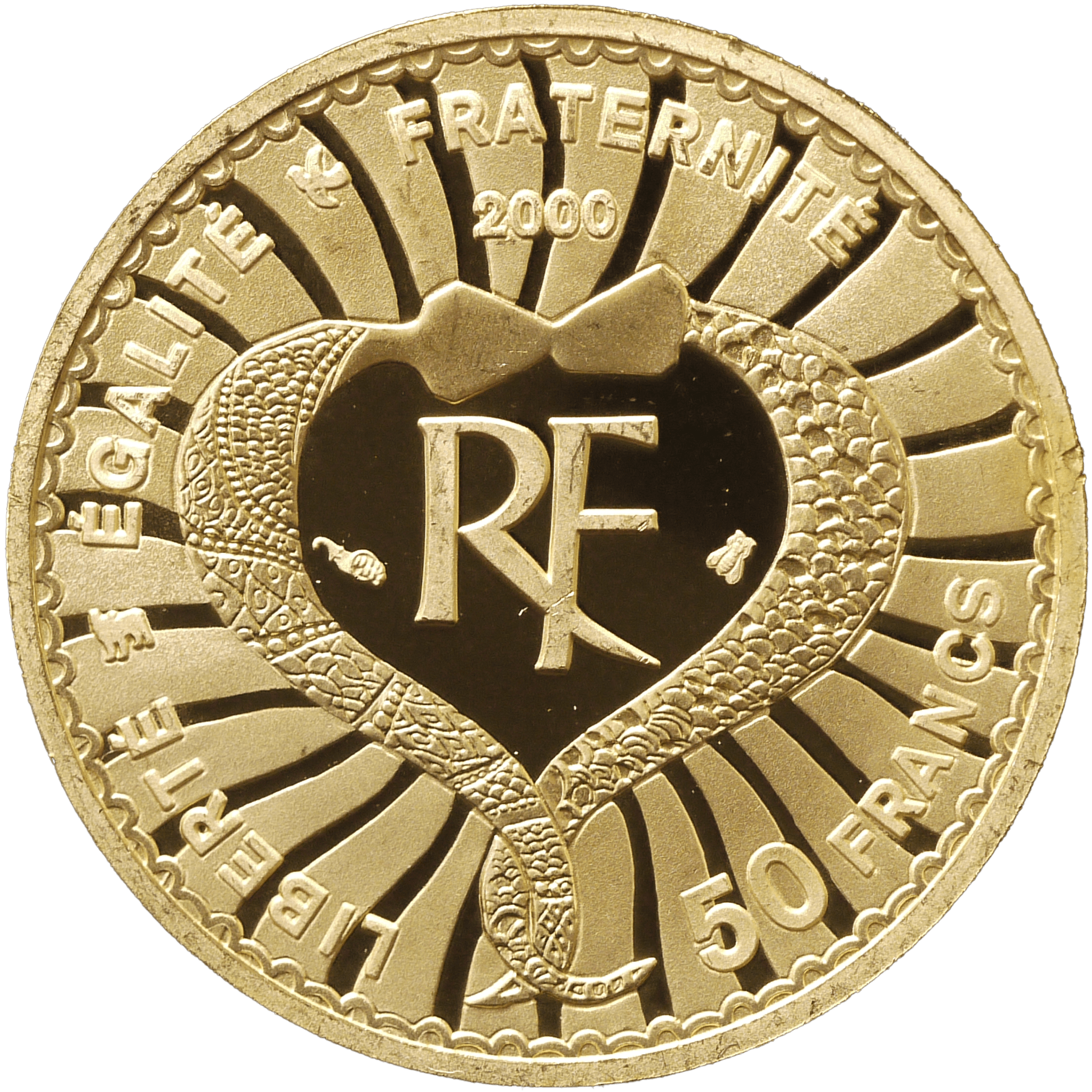 フランス 50フラン金貨 2000年 イヴ・サン=ローラン パリ鋳 - NJ BUYER'S MARKETPLACE