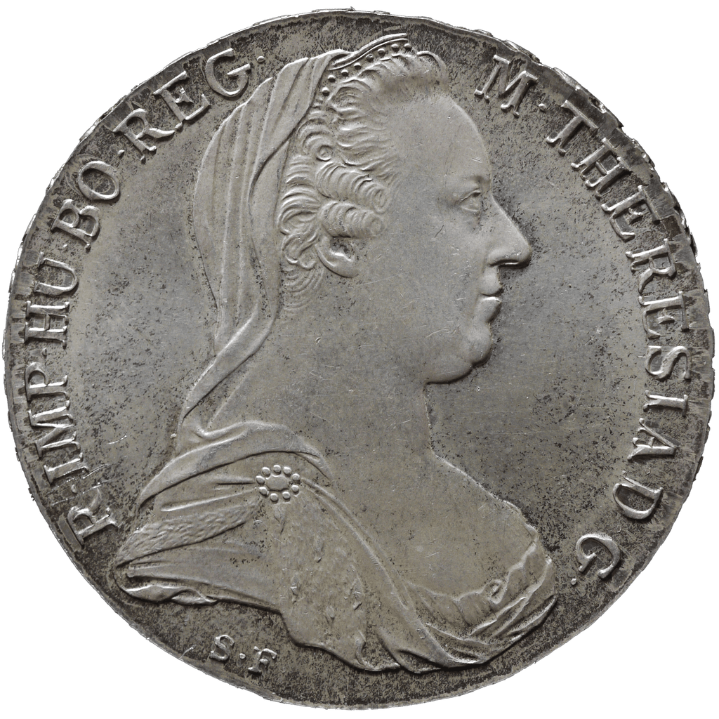 マリア・テレジア 銀貨 1780年製　公式リストライク貨 オーストリア ターレル銀貨 1780年銘 マリア＝テレジア リストライク