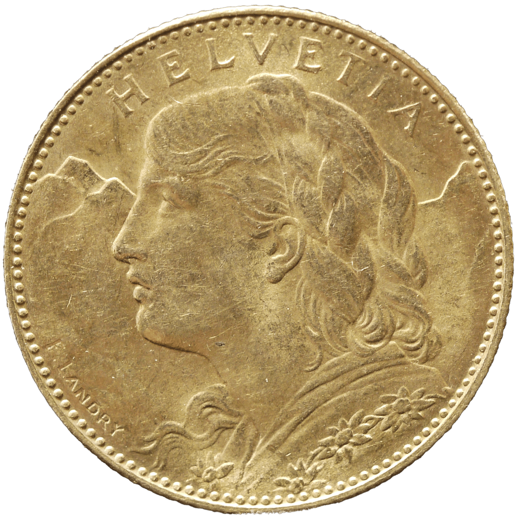 スイス 10フラン金貨 1916年 ベルン鋳 ヘルヴェティア - NJ BUYER'S MARKETPLACE