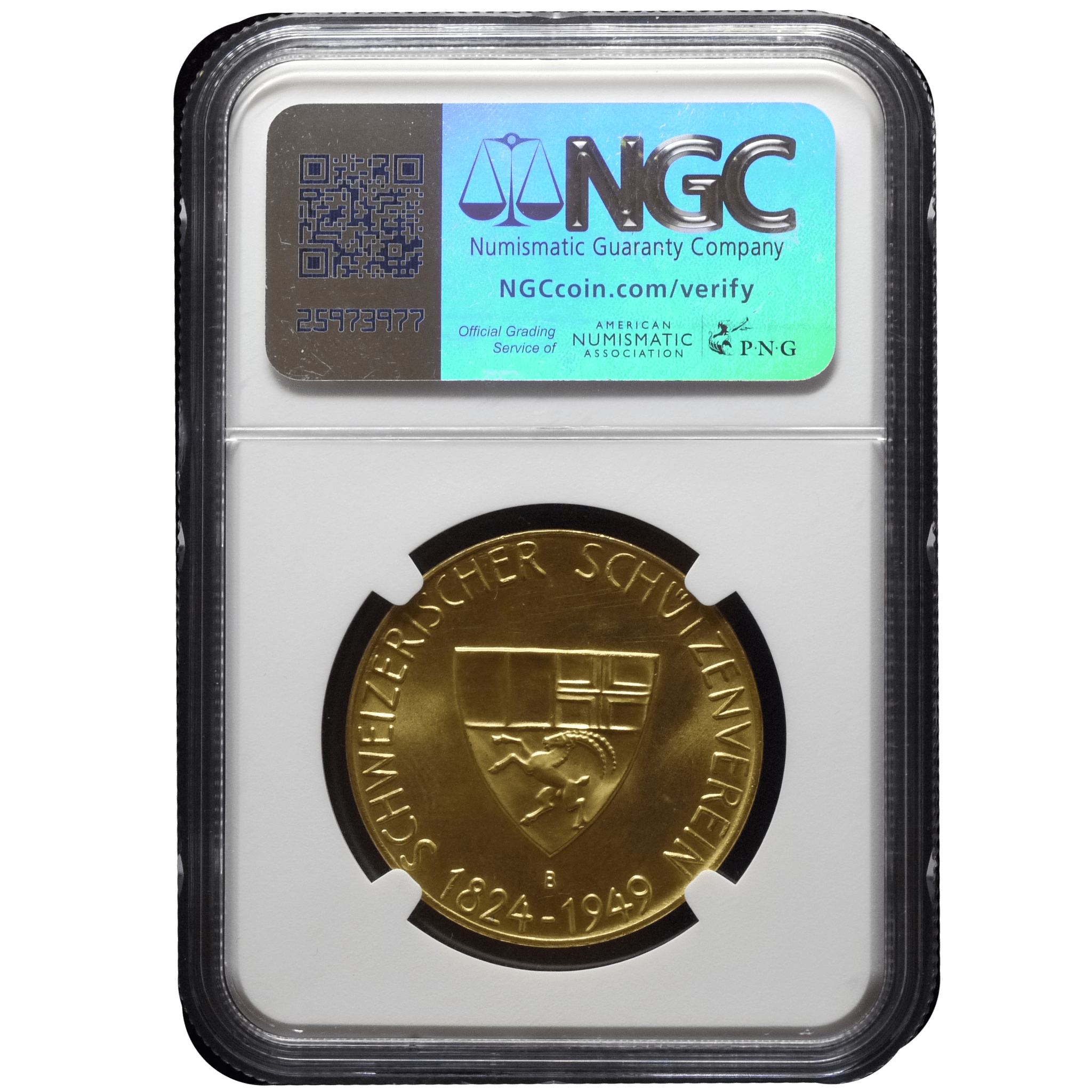 スイス 金メダル 1949年 射撃祭 NGC MS66 - NJ BUYER'S MARKETPLACE