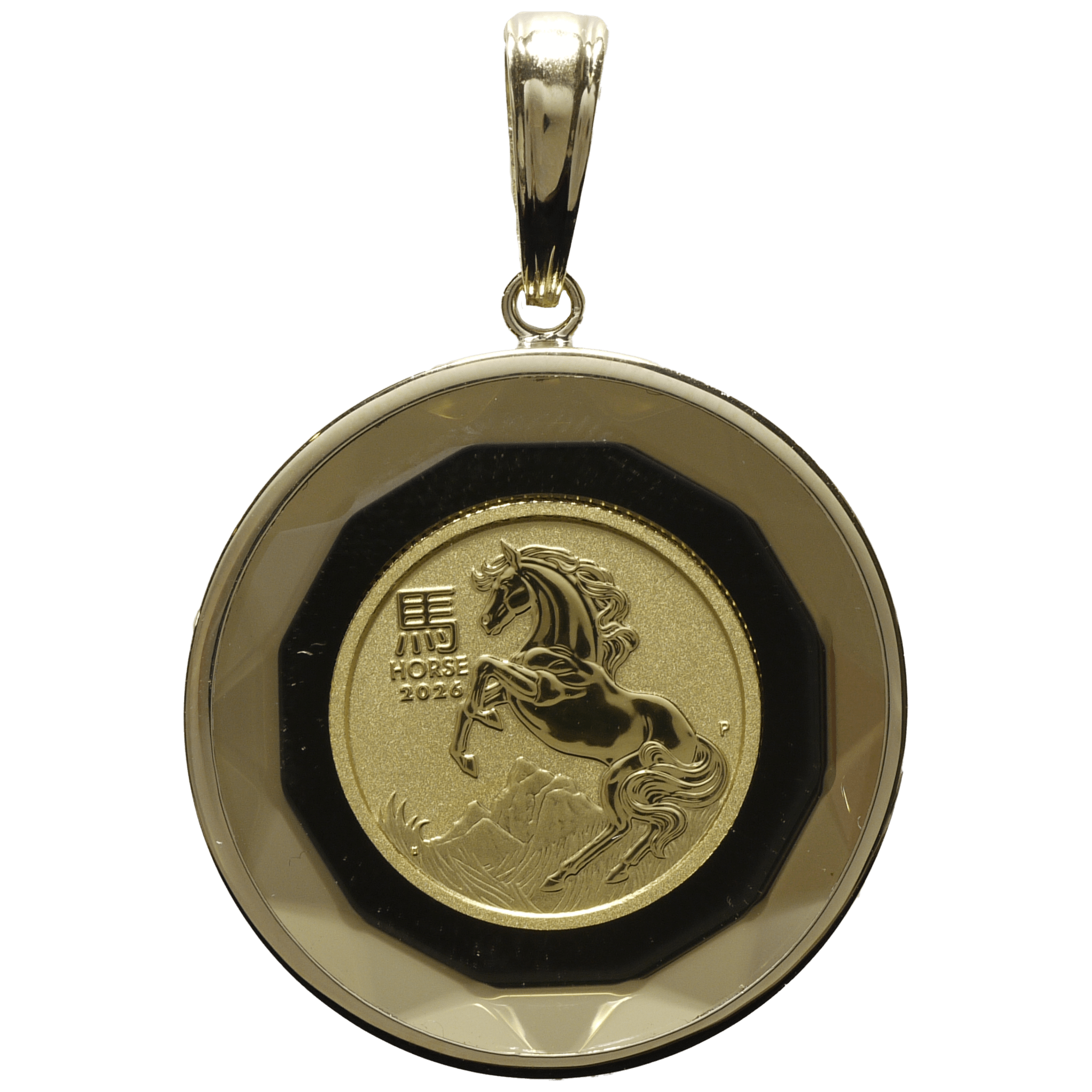 【新春初売りセール品】【新品】コインペンダント オーストラリア 5ドル金貨 2026年 干支 午年 両面ガラス枠 - NJ BUYER'S MARKETPLACE