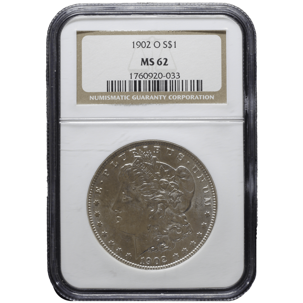 アメリカ 1ドル銀貨 1902年 ニューオリンズ鋳 モルガンダラー NGC MS62