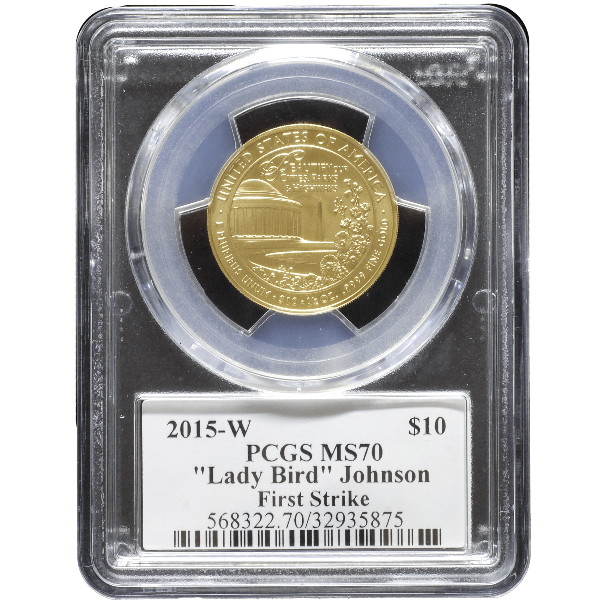 アメリカ 10ドル金貨 2015年 ウェストポイント鋳 レディ・バード PCGS MS70 First Strike - NJ BUYER'S MARKETPLACE