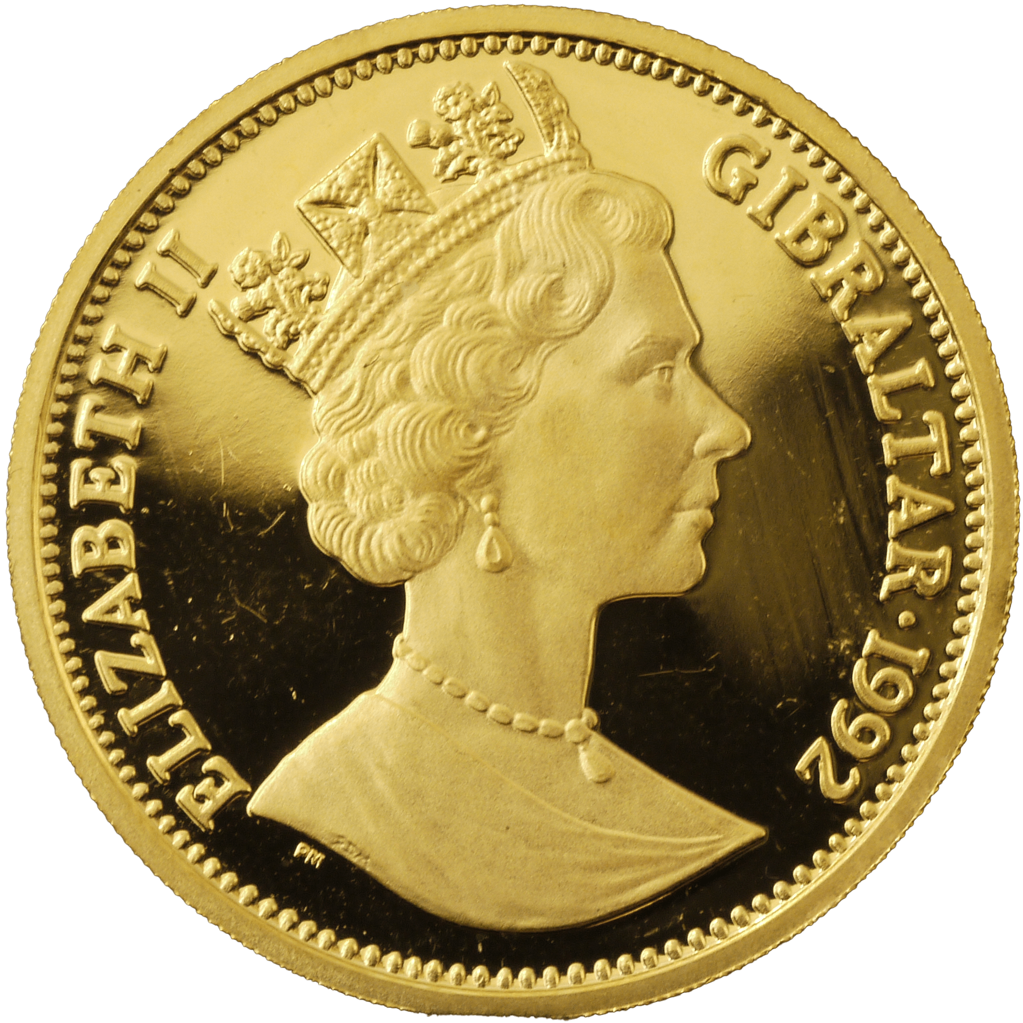 ジブラルタル 1/2ロイヤル金貨 1992年 ポブジョイ鋳 コッカー・スパニエル - NJ BUYER'S MARKETPLACE