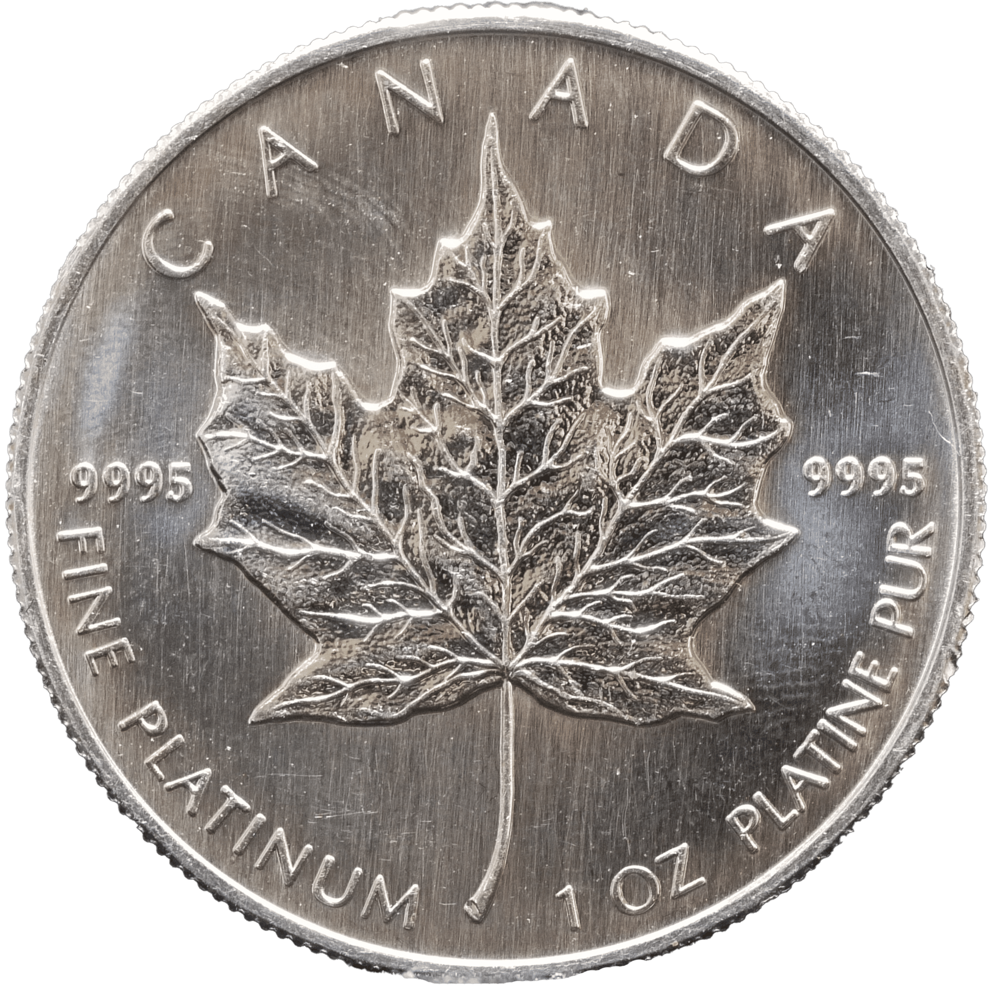 カナダ 50ドルプラチナ貨 1990年 オタワ鋳 エリザベス2世 メイプルリーフ - NJ BUYER'S MARKETPLACE