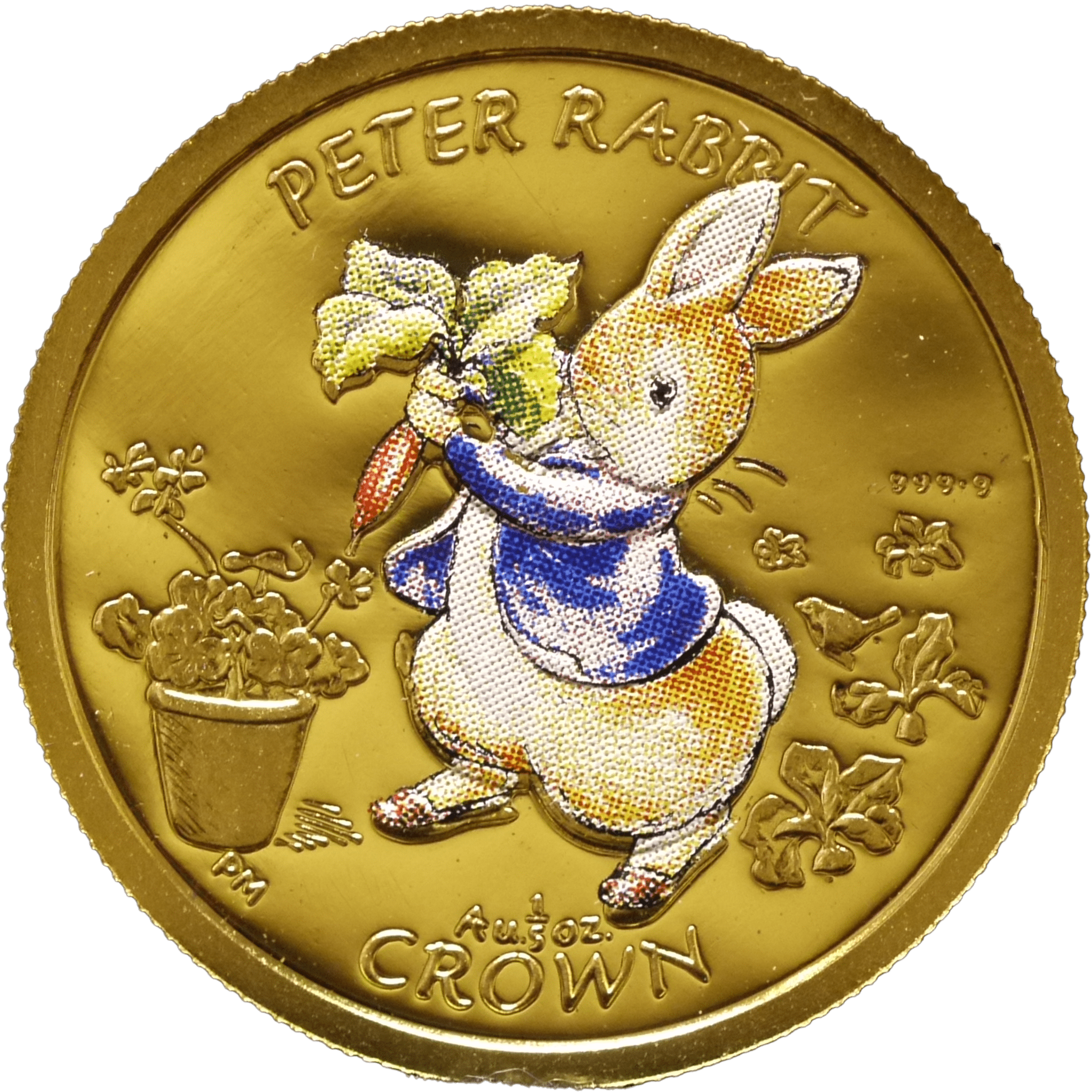 【特価】ジブラルタル 1/5クラウン金貨 2003年 ポブジョイ鋳 ピーターラビット カラープリント - NJ BUYER'S MARKETPLACE