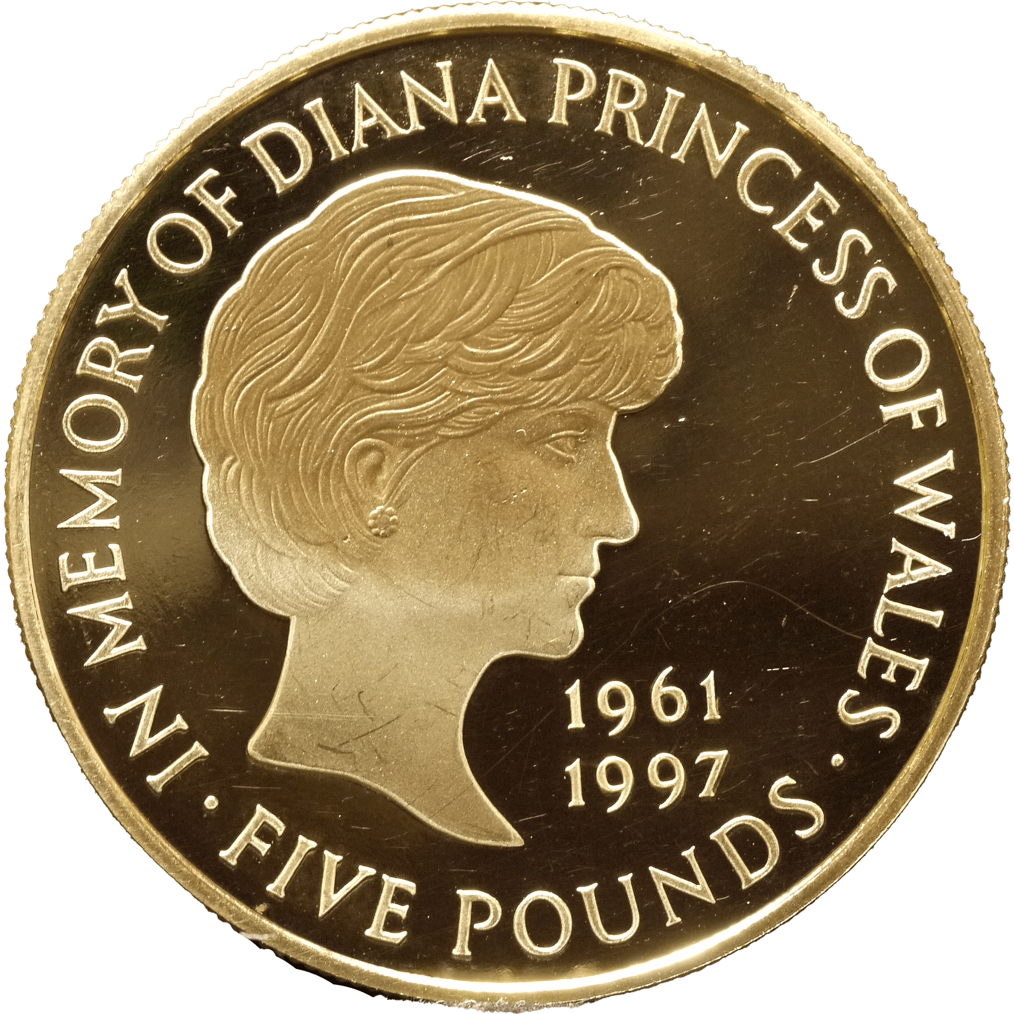 イギリス 5ポンド金貨 1999年 ロンドン鋳 ダイアナ追悼 - NJ BUYER'S MARKETPLACE