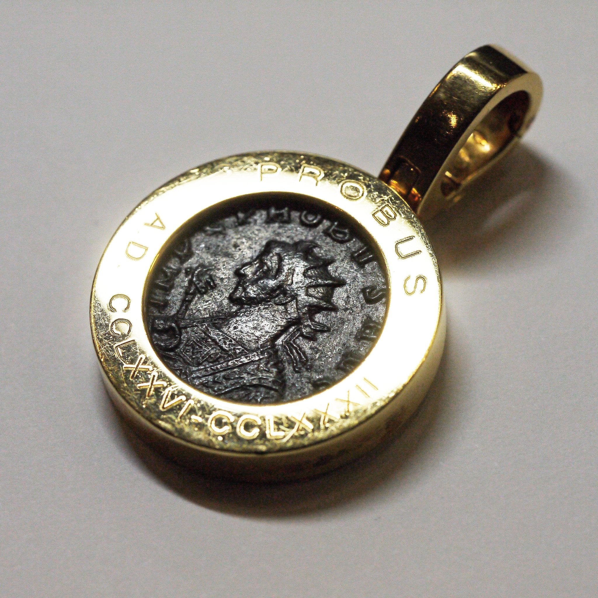 古代コインペンダント K18枠 ローマ帝国 アント二ニアヌス銀貨 278~280年頃 プロブス帝 - NJ BUYER'S MARKETPLACE