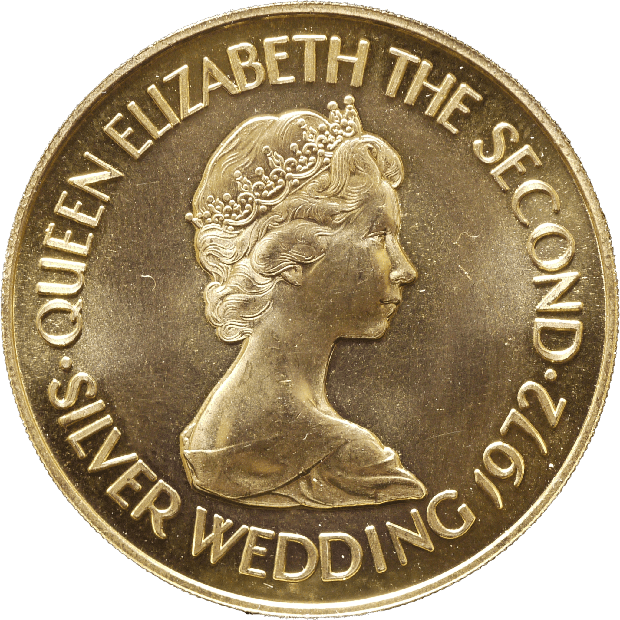 ジャージー島 50ポンド金貨 1972年 エリザベス2世結婚25周年