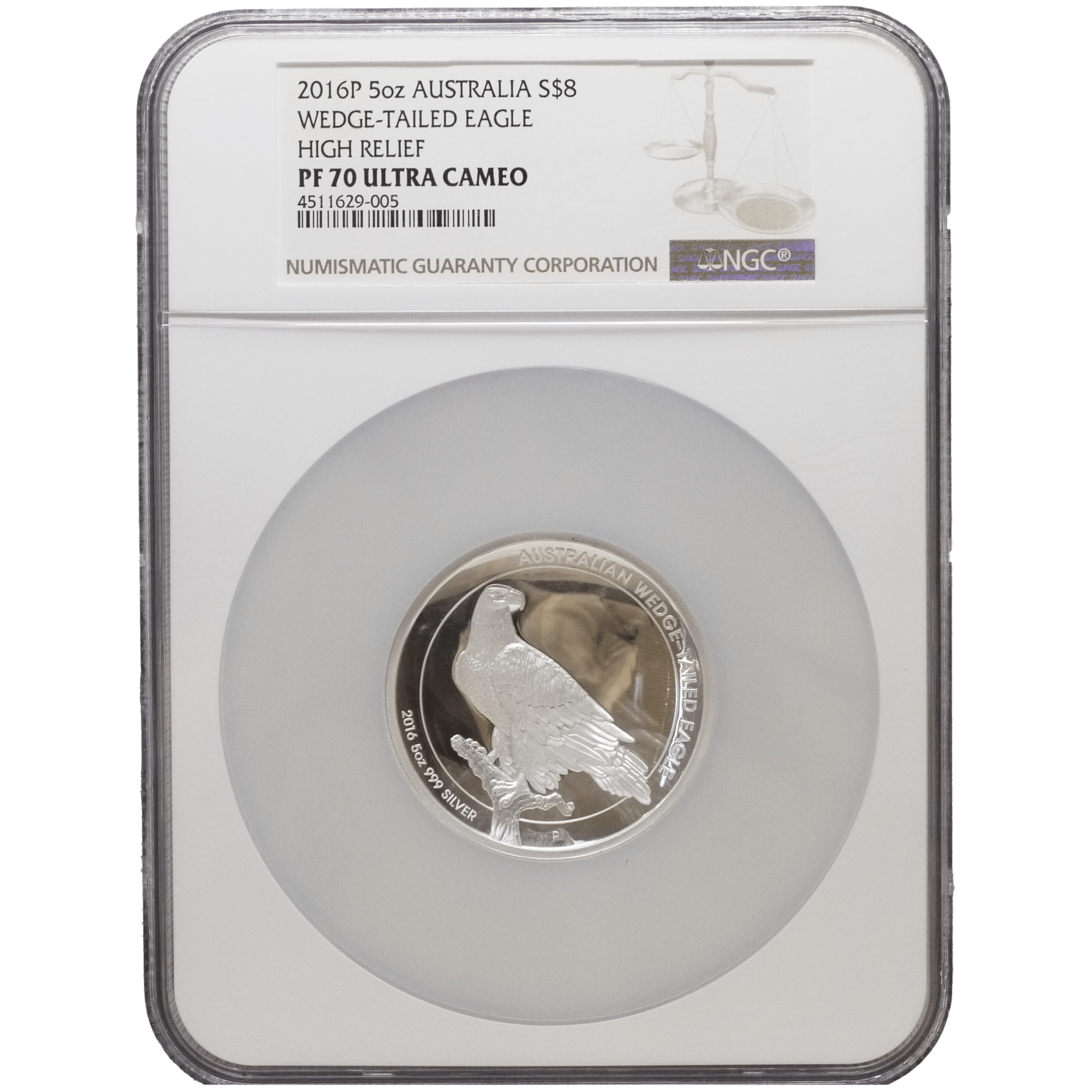 オーストラリア 8ドル銀貨 2016年 パース鋳 イーグル NGC PF70UC - NJ BUYER'S MARKETPLACE