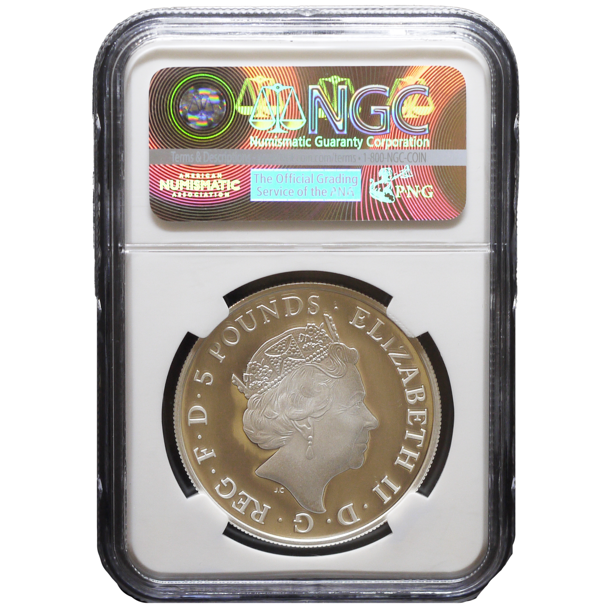 イギリス 5ポンド銀貨 2015年 ロンドン鋳 シャーロット王女誕生 NGC Gem Proof - NJ BUYER'S MARKETPLACE