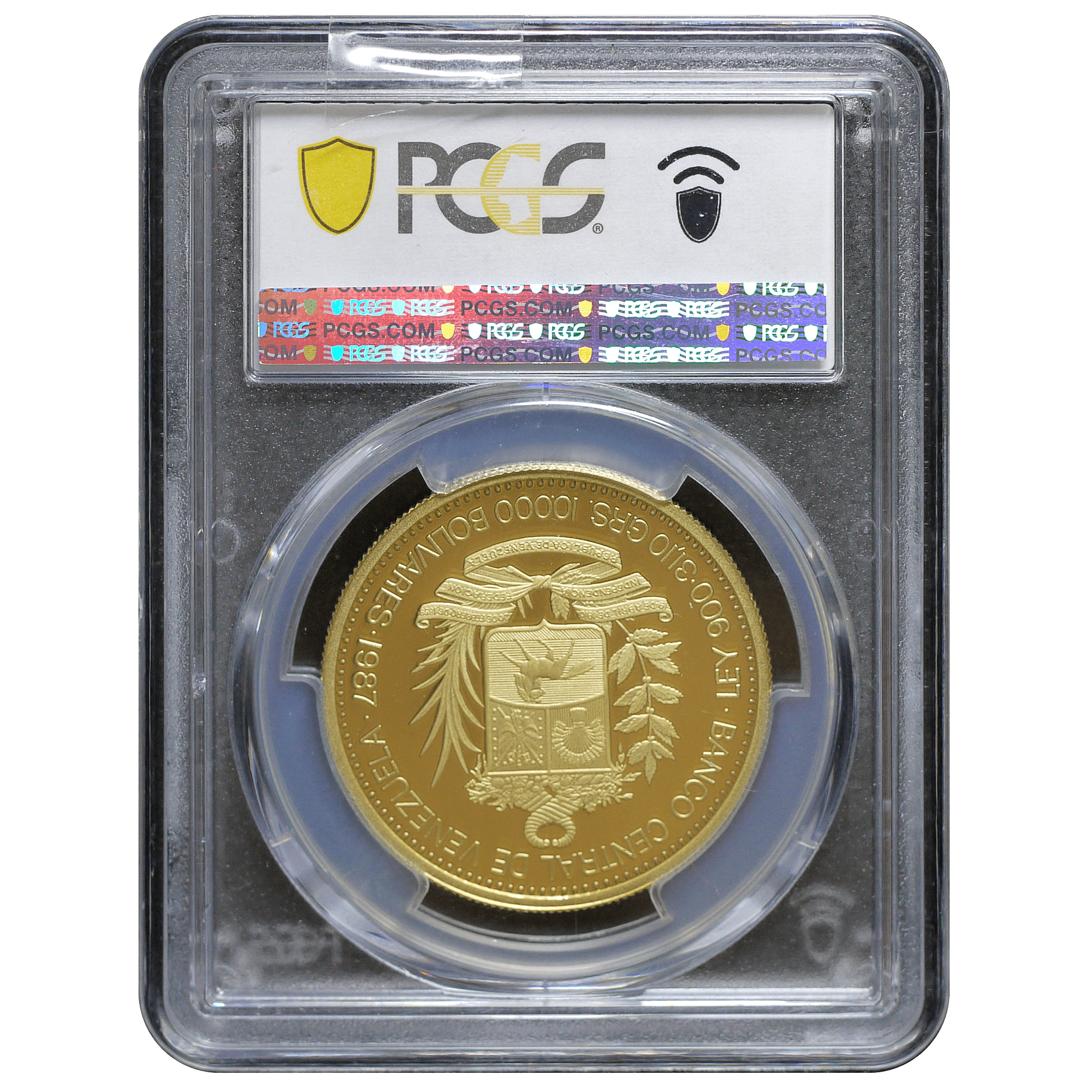 ヴェネズエラ 10000バルボア 1987年 カラカス鋳 シモン・ボリヴァル PCGS PR67DCAM - NJ BUYER'S MARKETPLACE