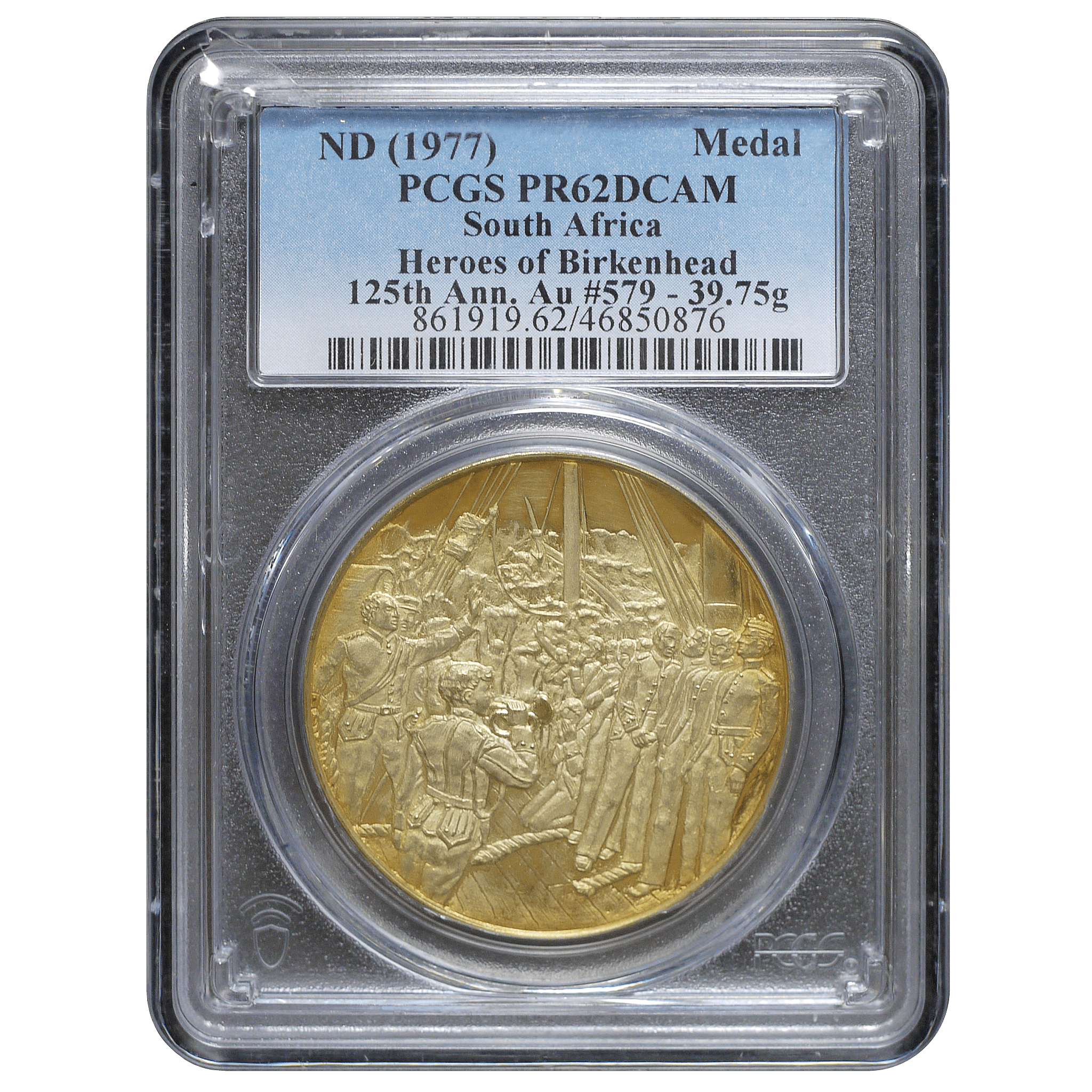 南アフリカ 金メダル 1977年 バーケンヘッドの英雄 PCGS PR62DCAM - NJ BUYER'S MARKETPLACE
