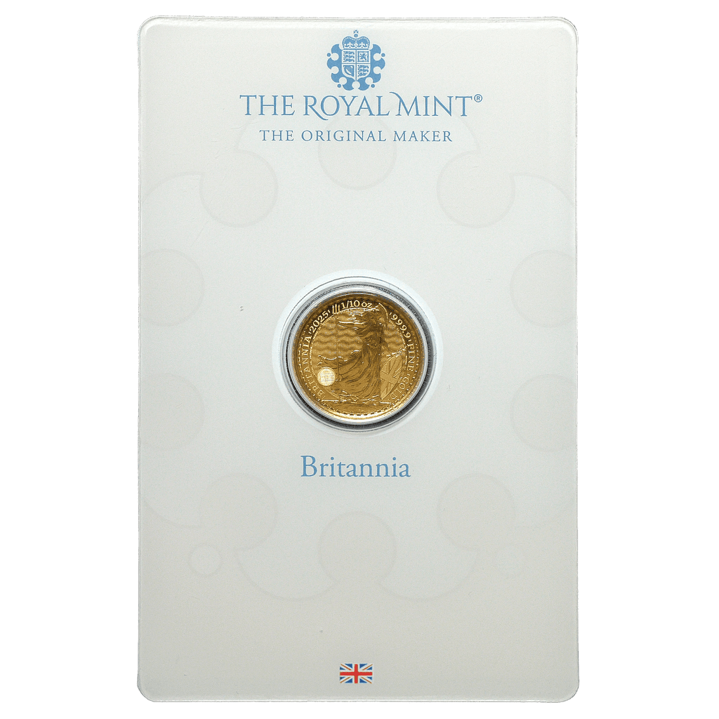 イギリス 10ポンド金貨 2025年 ロンドン鋳 ブリタニア オリジナル