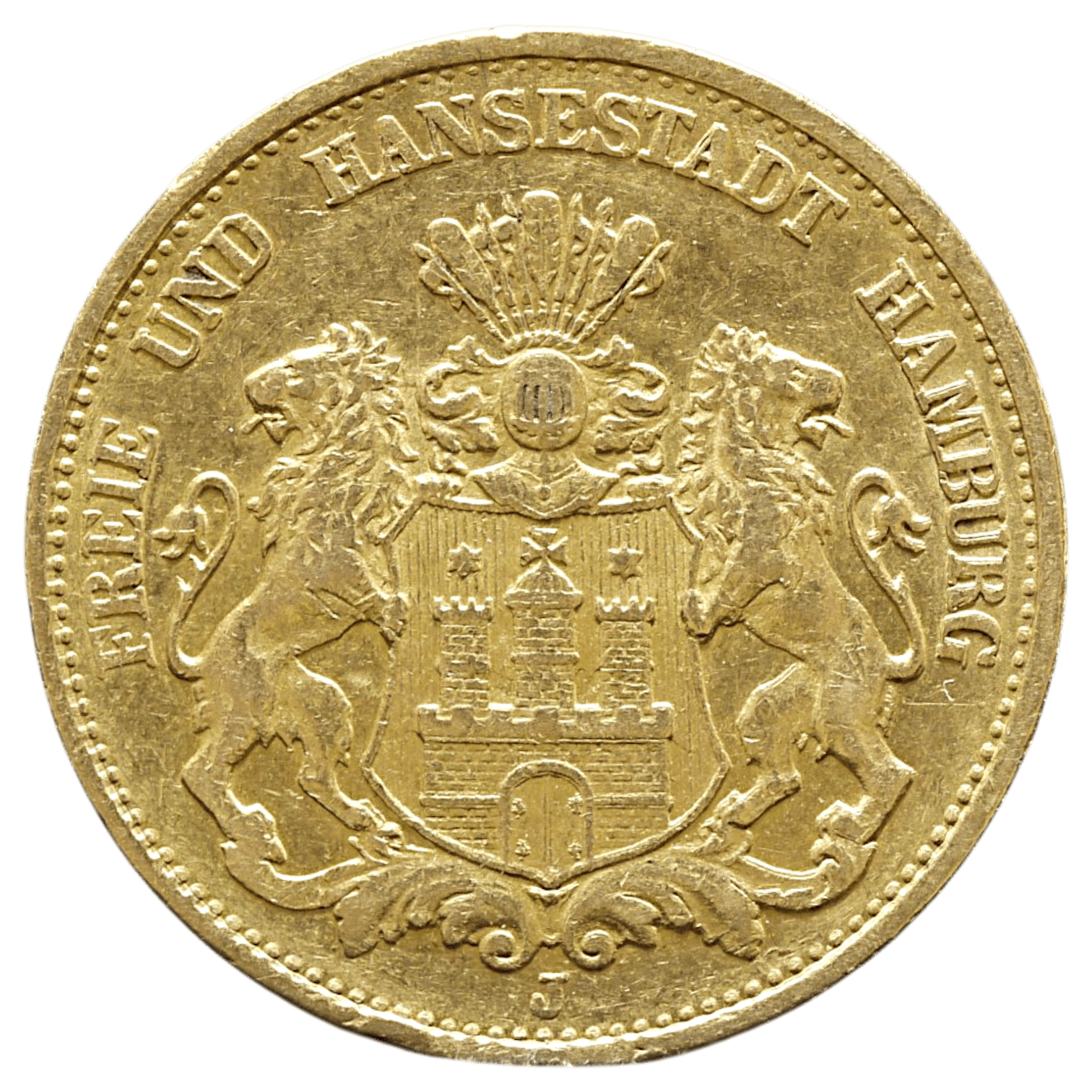 ドイツ 20マルク金貨 1897年 ハンブルク鋳 獅子紋章 - NJ BUYER'S MARKETPLACE