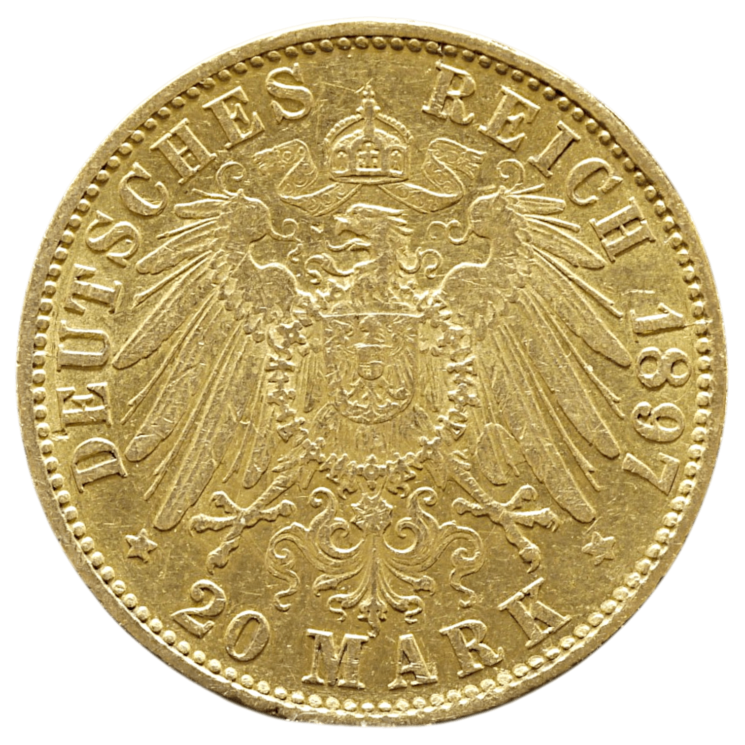 ドイツ 20マルク金貨 1897年 ハンブルク鋳 獅子紋章 - NJ BUYER'S MARKETPLACE