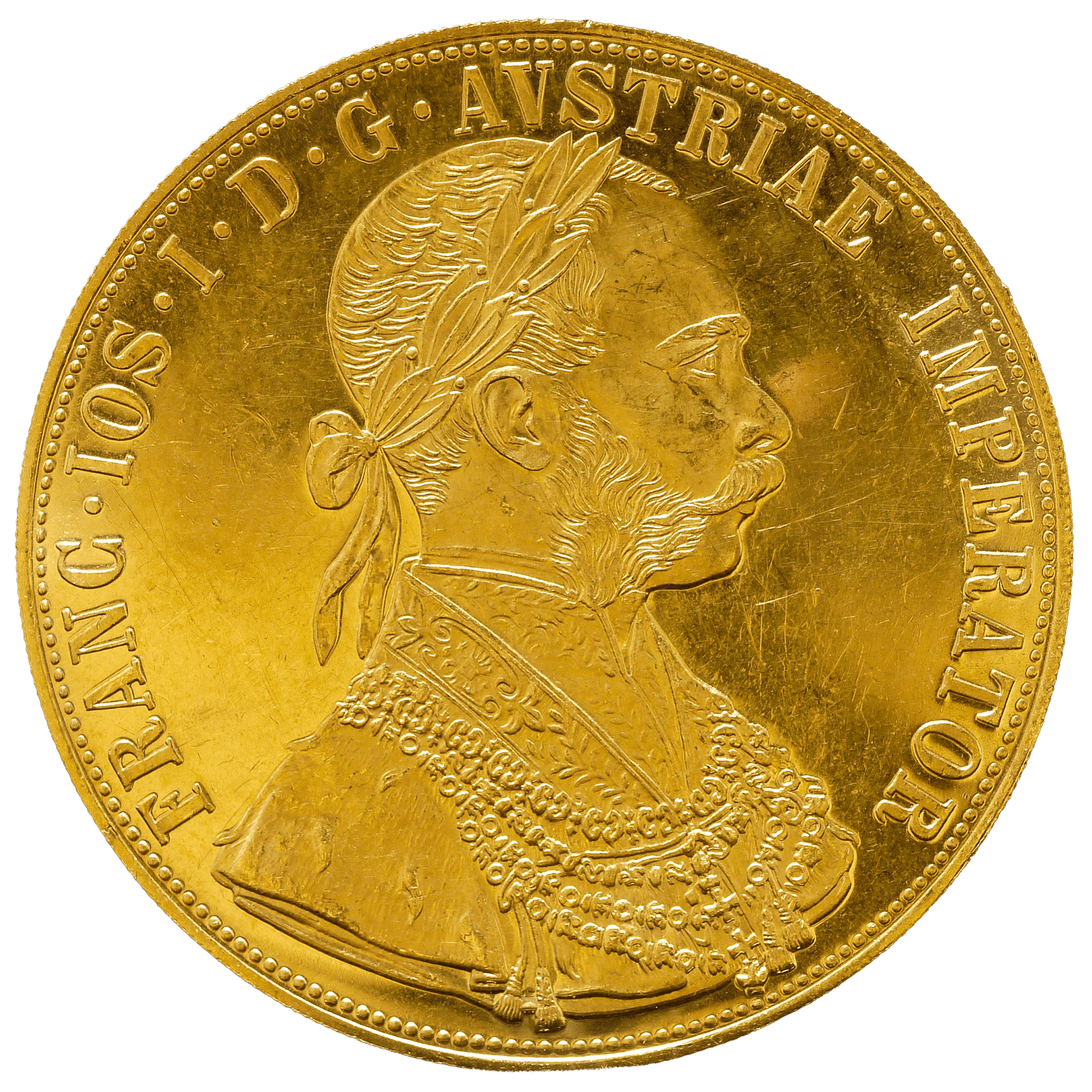 オーストリア 4ダカット金貨 1915年銘(再鋳)ウィーン鋳 フランツ・ヨーゼフ1世 - NJ BUYER'S MARKETPLACE