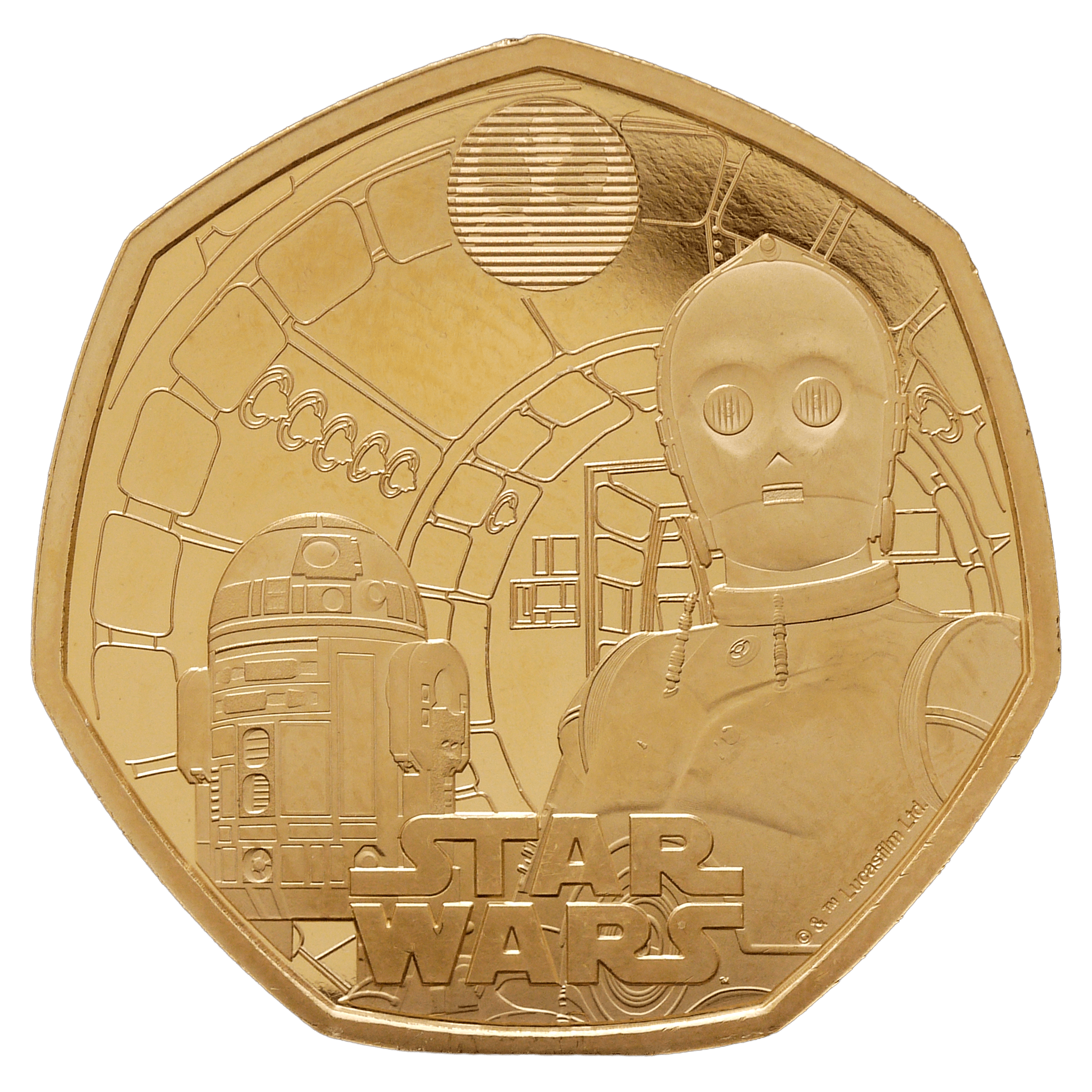 イギリス 50ポンド金貨 2023年 ロンドン鋳『スター・ウォーズ』C-3PO & R2-D2