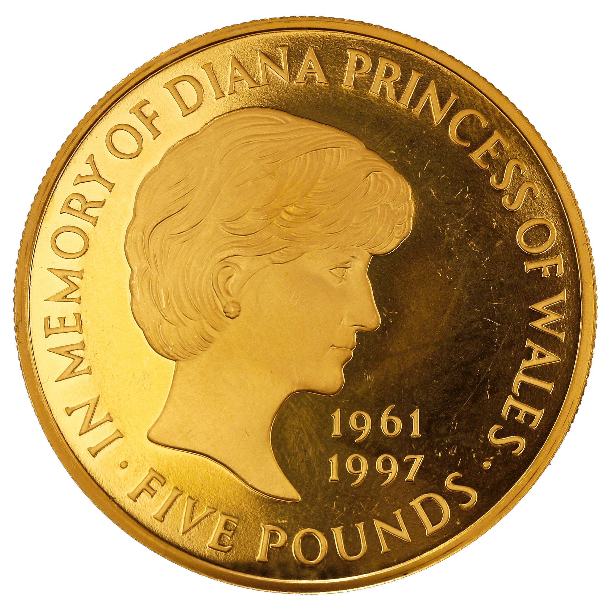 イギリス 5ポンド金貨 1999年 ロンドン鋳 ダイアナ追悼 - NJ BUYER'S MARKETPLACE