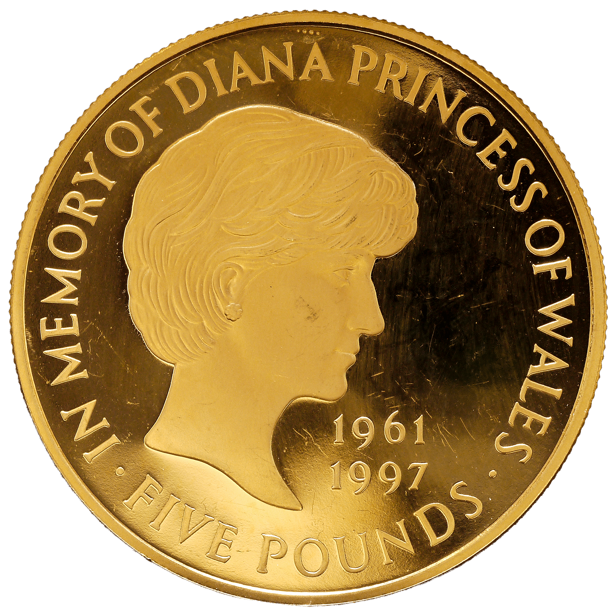 イギリス 5ポンド金貨 1999年 ロンドン鋳 ダイアナ追悼 - NJ BUYER'S MARKETPLACE