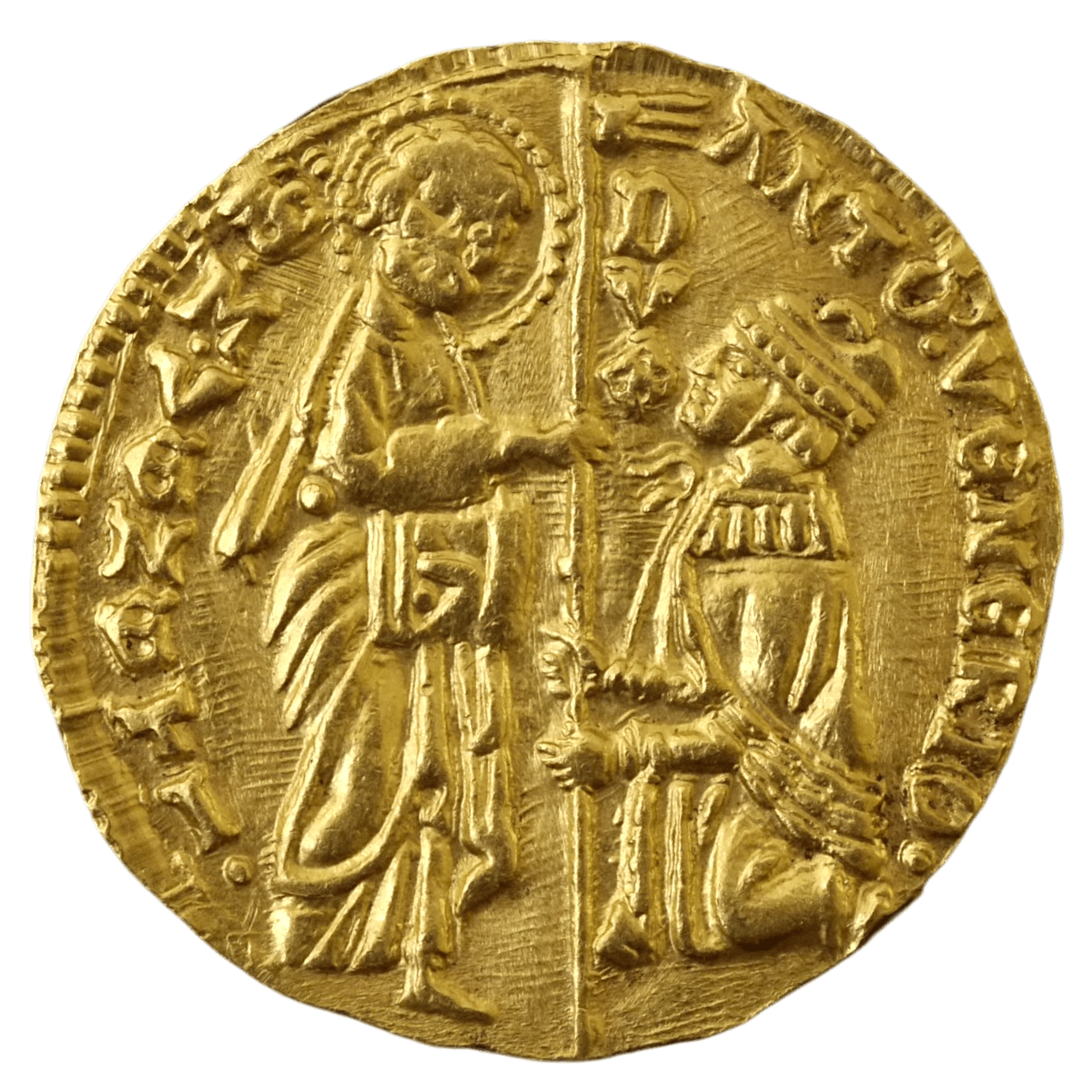 ヴェネツィア ゼッキーノ金貨 1382~1400年 アントニオ・ヴェニエル イエス・キリスト - NJ BUYER'S MARKETPLACE