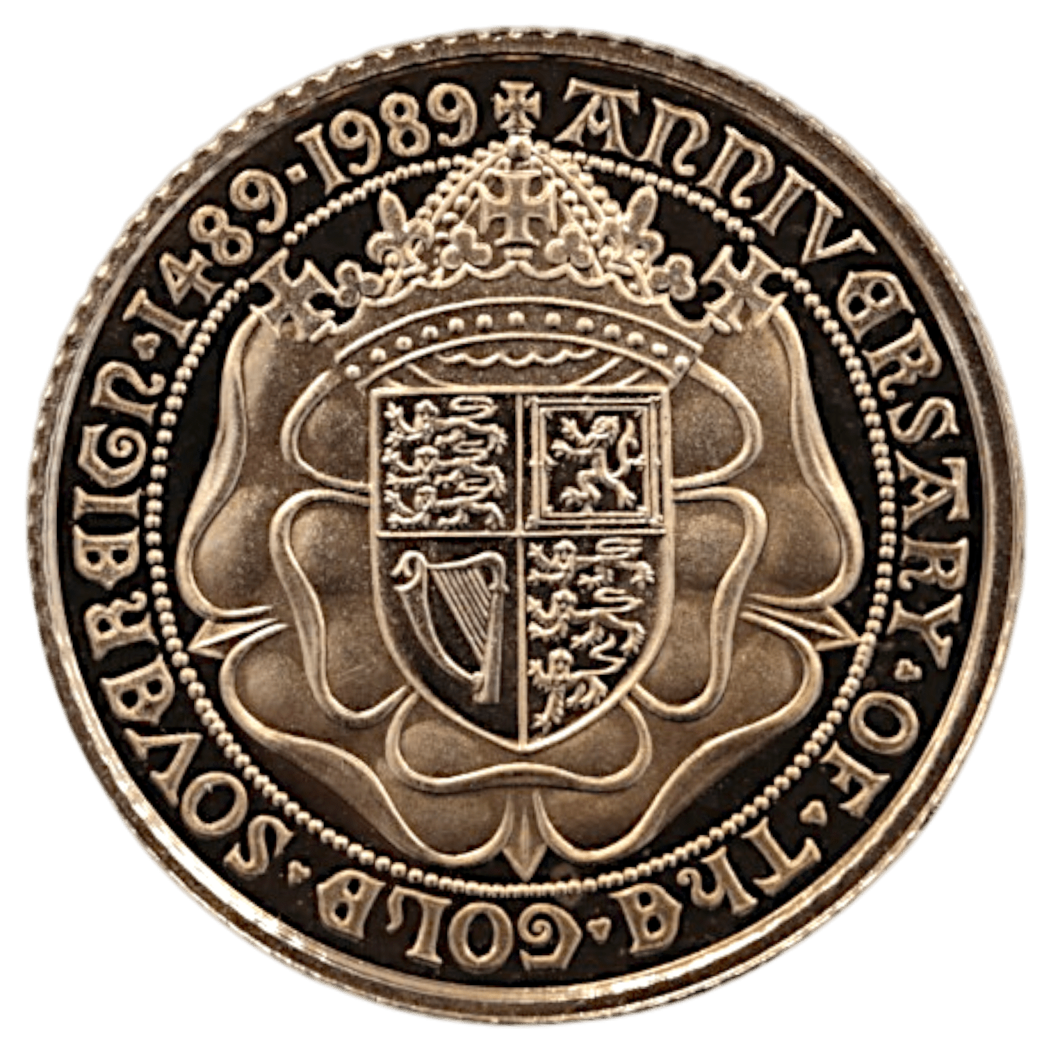 イギリス 1/2ソヴリン金貨 1989年 エリザベス2世 ソヴリン発行500周年 - NJ BUYER'S MARKETPLACE