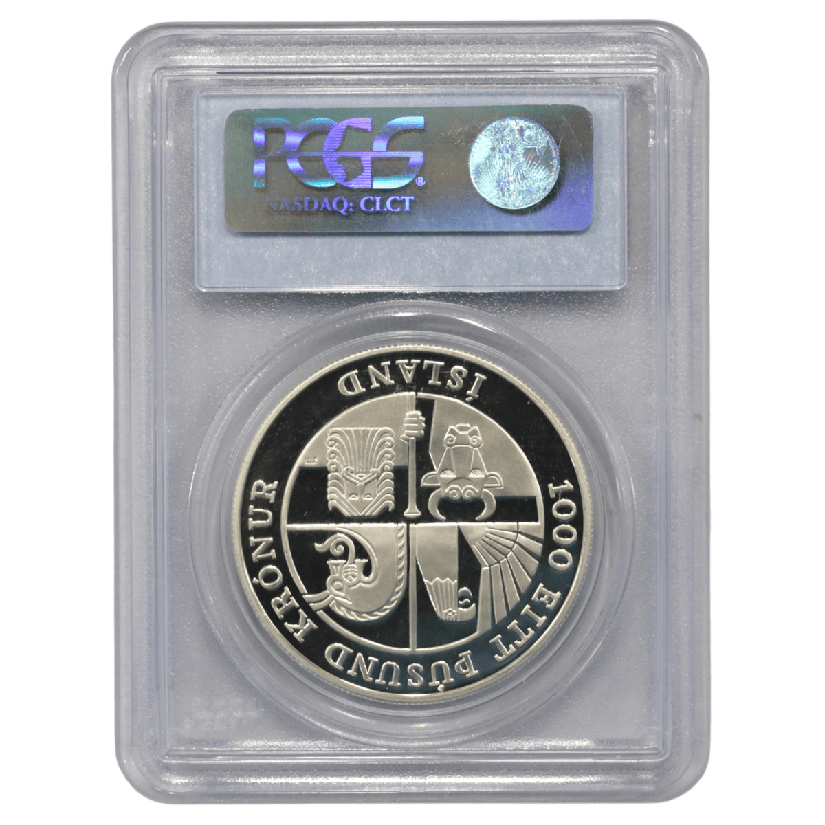 アイスランド 1000クローナ銀貨 2000年 フィラデルフィア鋳 探検家レイフ・エリクソン PCGS PR69DCAM - NJ BUYER'S MARKETPLACE