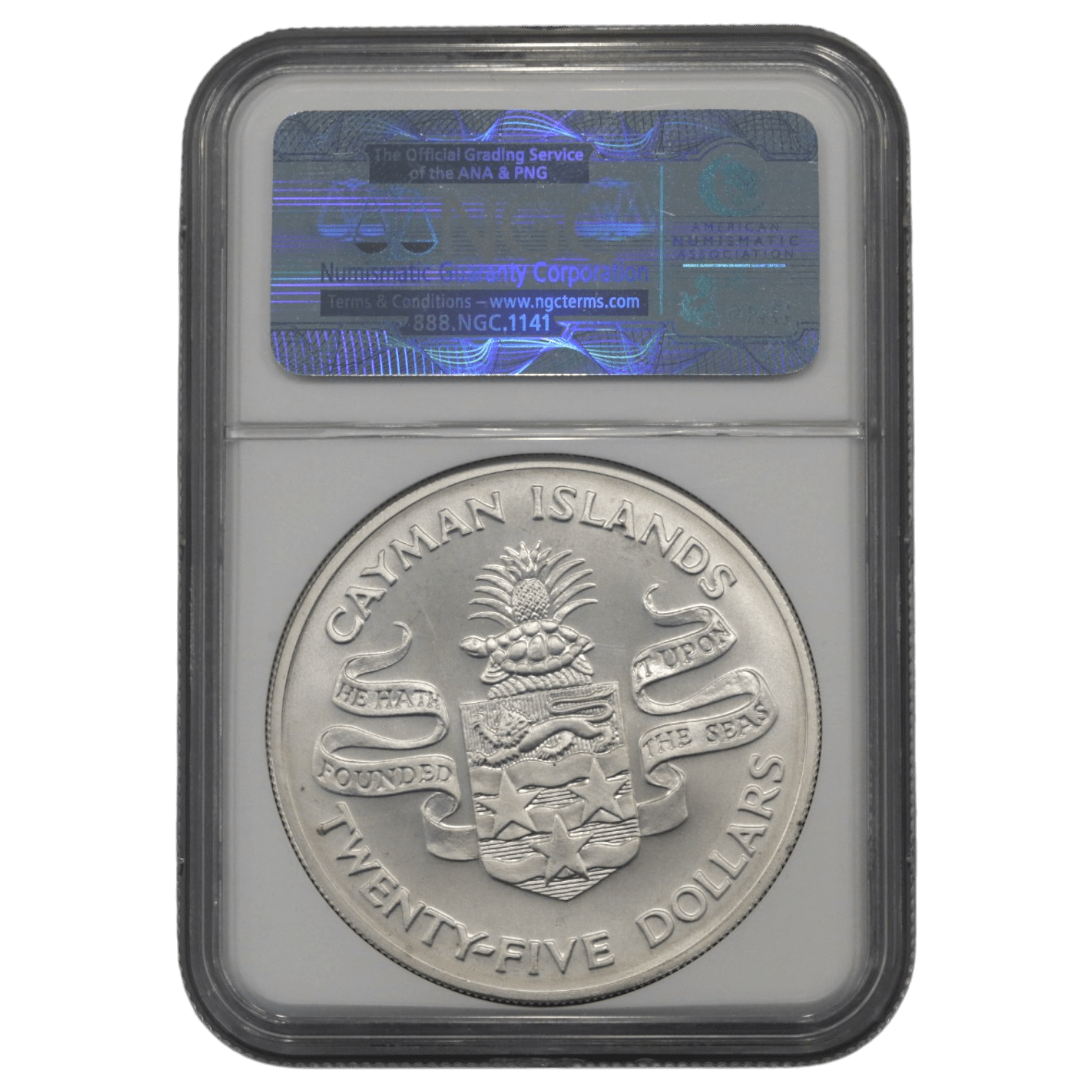 ケイマン諸島 25ドル銀貨 1974年 オタワ鋳 チャーチル NGC MS67 - NJ BUYER'S MARKETPLACE