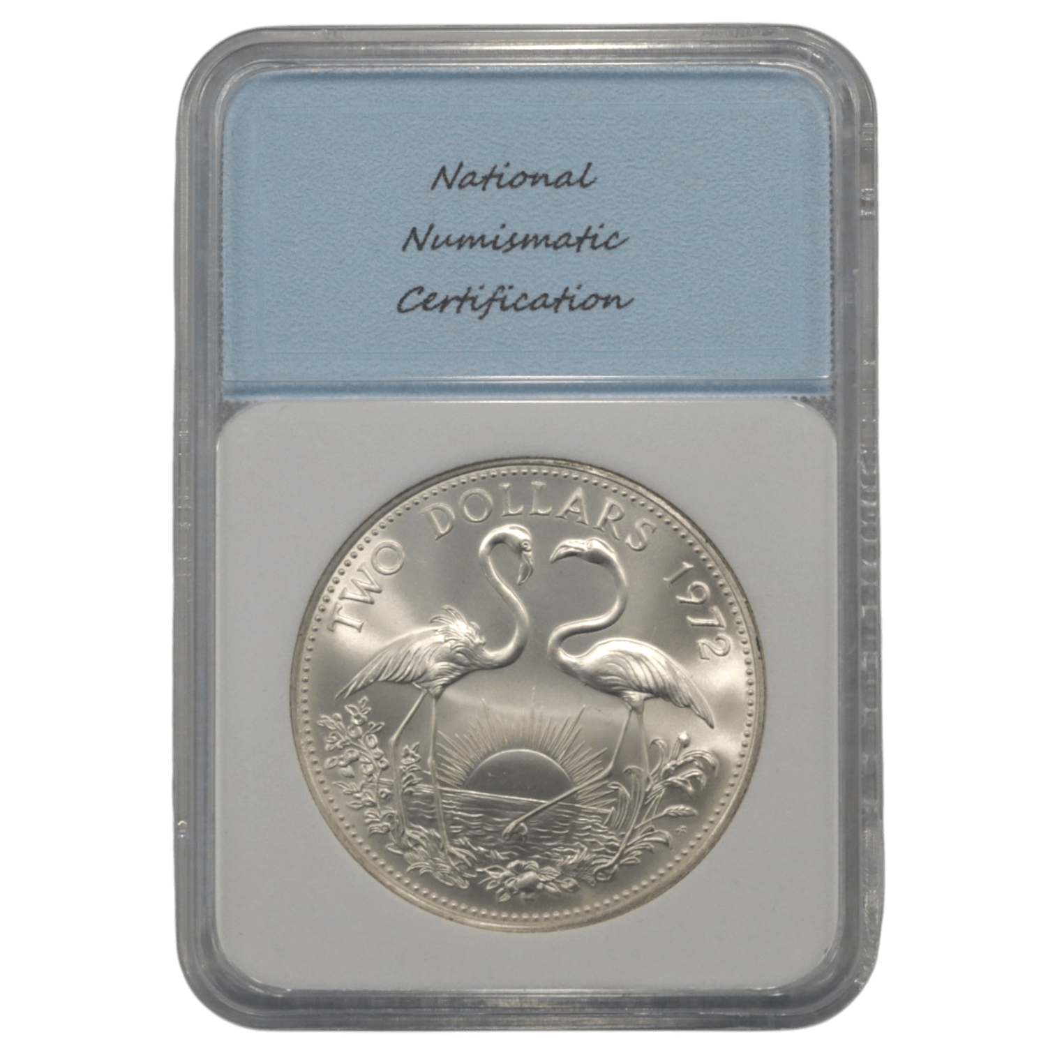 バハマ 2ドル銀貨 1972年 フランクリンミント鋳 フラミンゴ エリザベス2世 NNC MS69 - NJ BUYER'S MARKETPLACE
