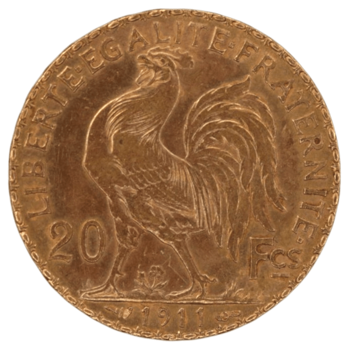 フランス 20フラン金貨 1911年 パリ鋳 マリアンヌ 雄鶏 - NJ BUYER'S MARKETPLACE