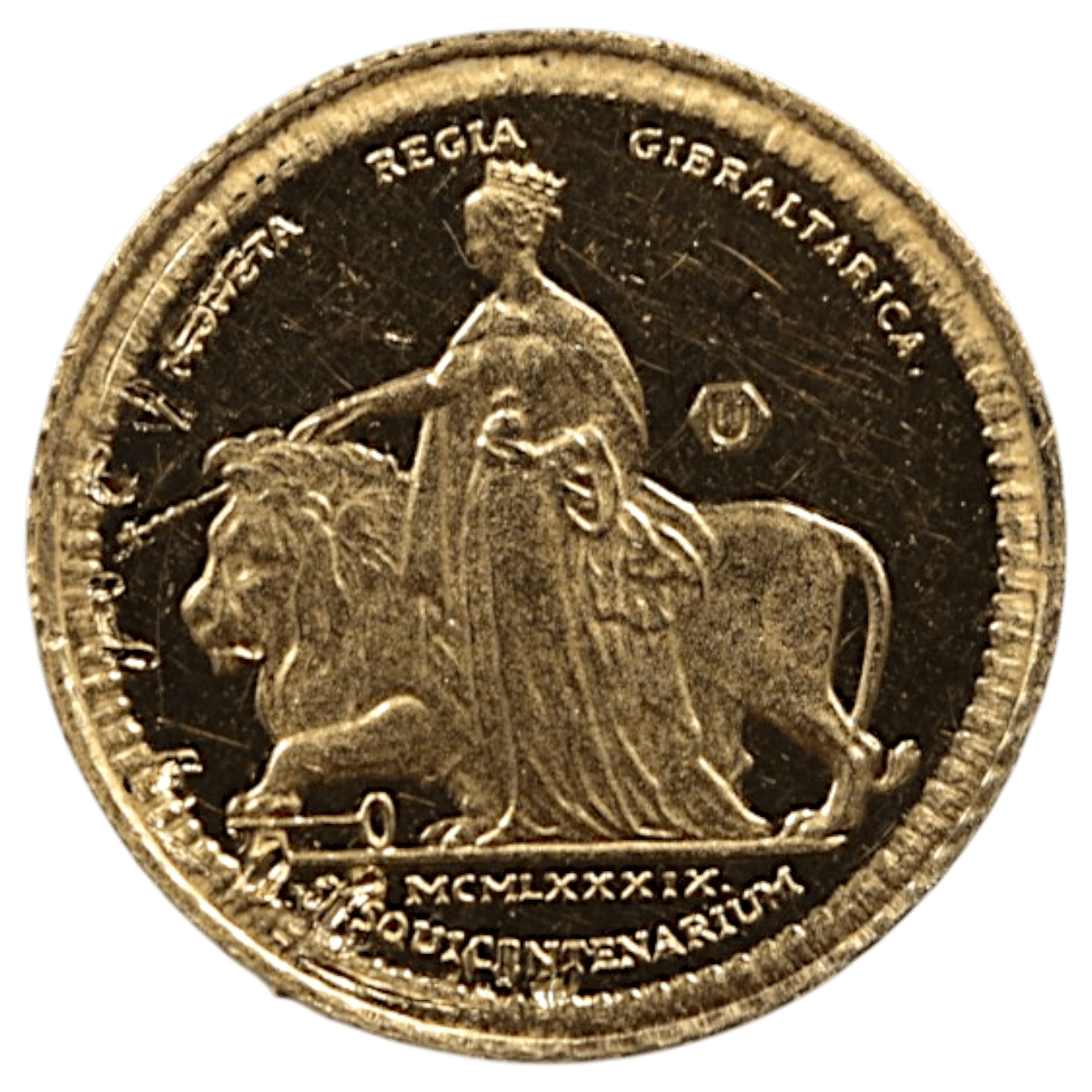 ジブラルタル 1/4ソヴリン金貨 1989年 ポブジョイ鋳 ウナとライオン - NJ BUYER'S MARKETPLACE