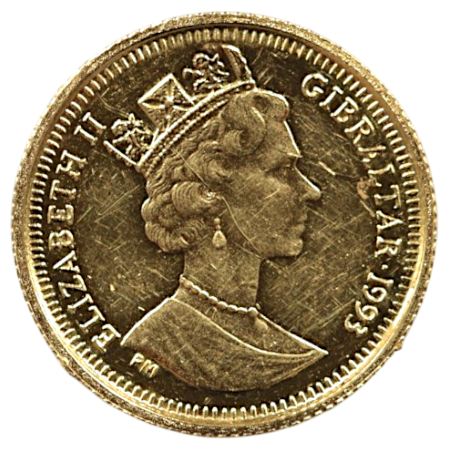ジブラルタル 1/25クラウン金貨 1993年 ポブジョイ鋳 はりねずみティギー・ウィンクル