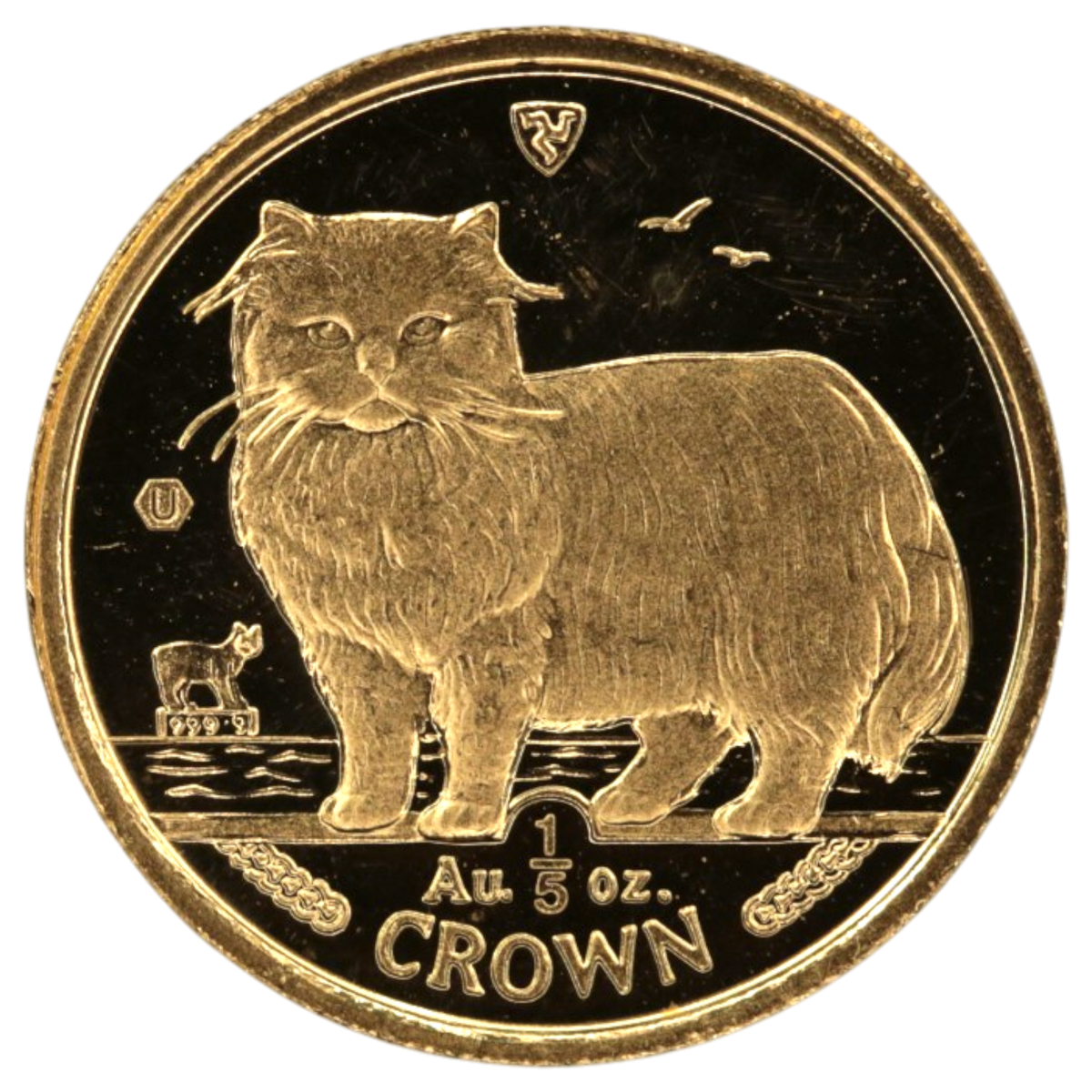 マン島 1/5クラウン金貨 1989年 ポブジョイ鋳 ペルシア