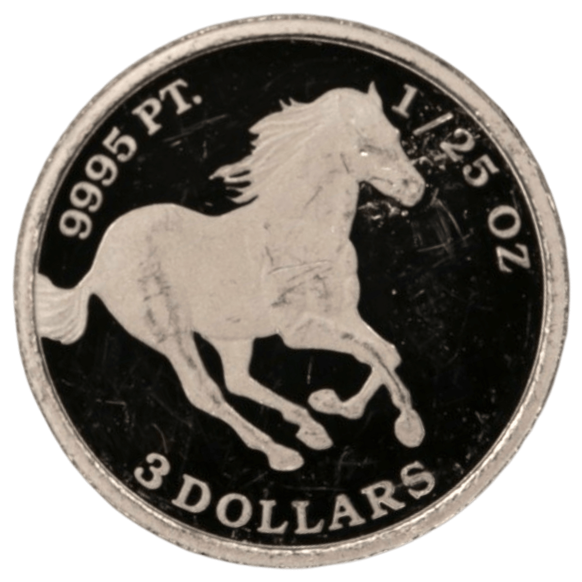 ツバル 3ドルプラチナ貨 2016年 パース鋳 ホース - NJ BUYER'S MARKETPLACE