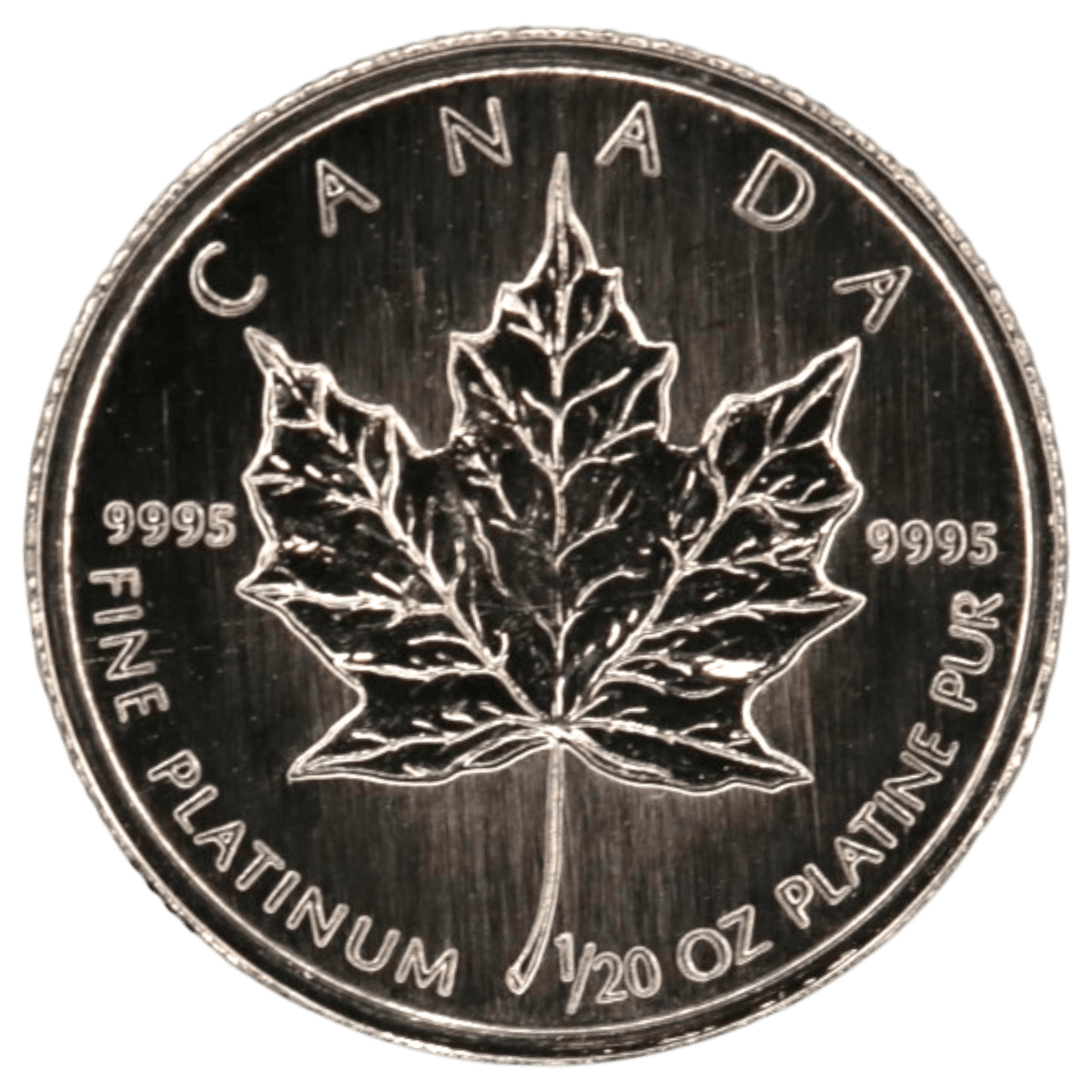 カナダ 1ドルプラチナ貨 1993年 オタワ鋳 メイプルリーフ エリザベス2世 - NJ BUYER'S MARKETPLACE