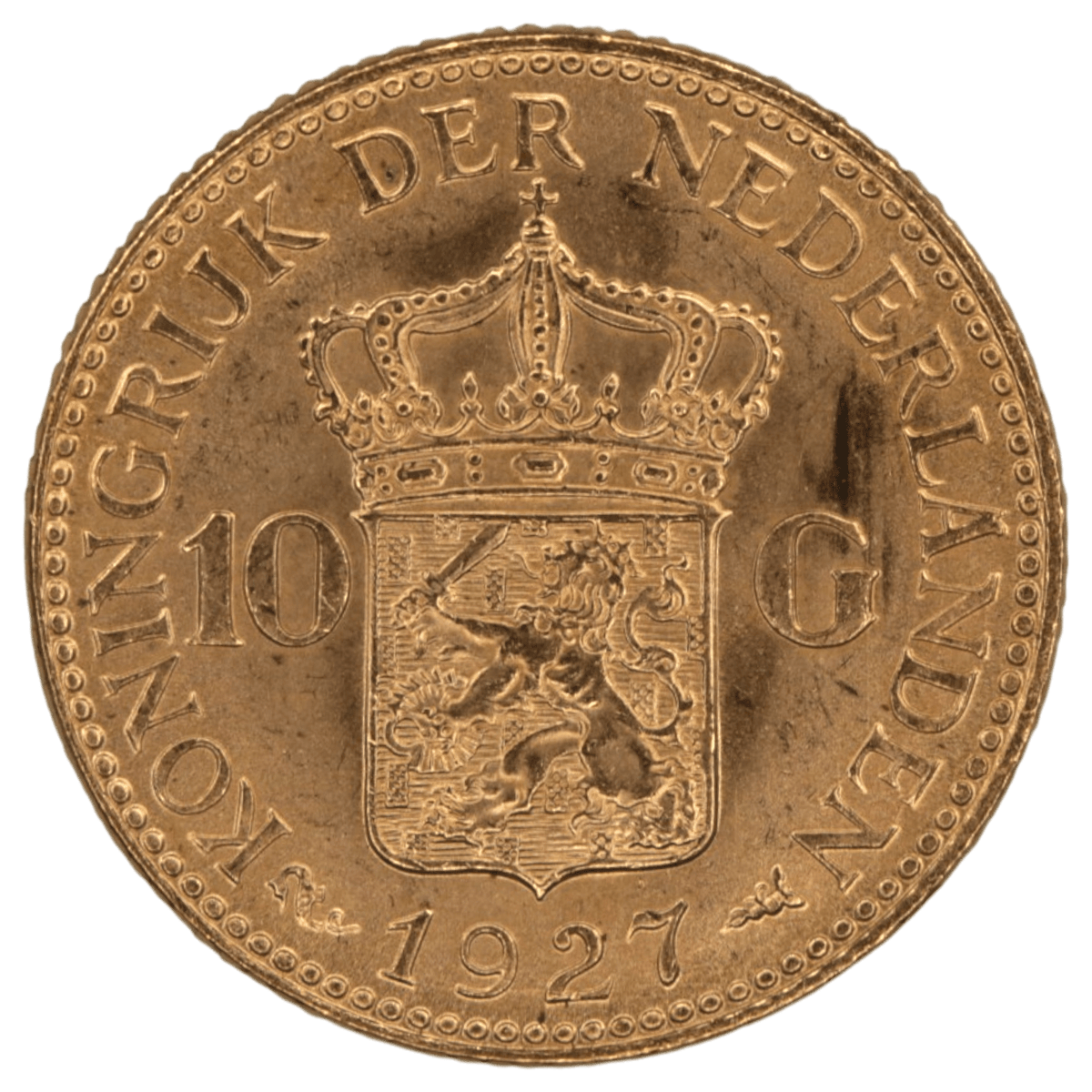 オランダ 10ドル金貨 1927年 ウィルヘルミナ - NJ BUYER'S MARKETPLACE