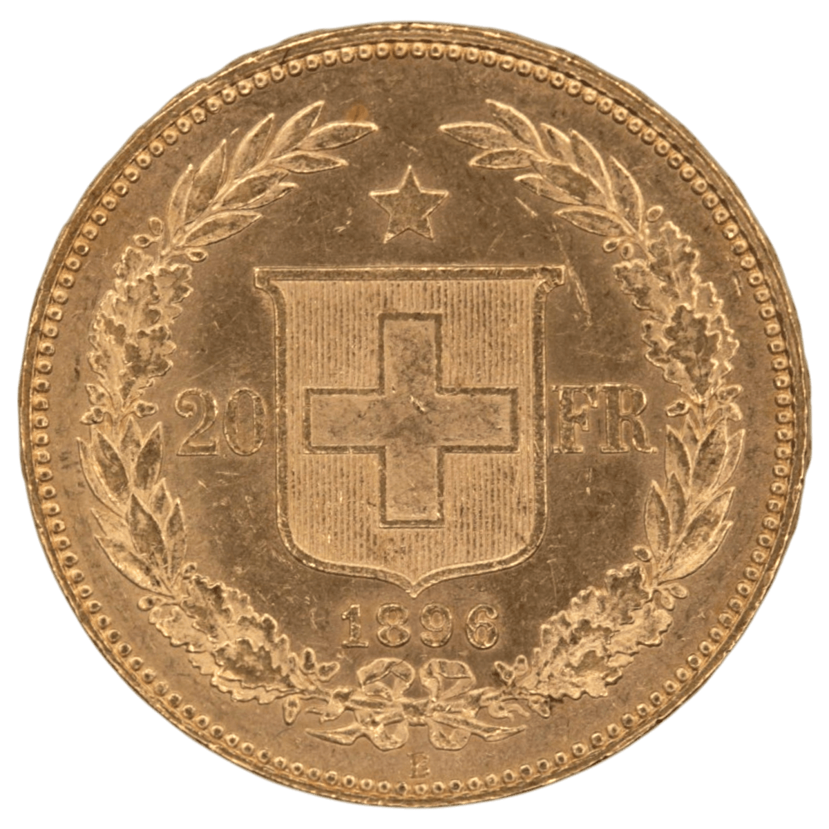 スイス 20フラン金貨 1896年 - NJ BUYER'S MARKETPLACE