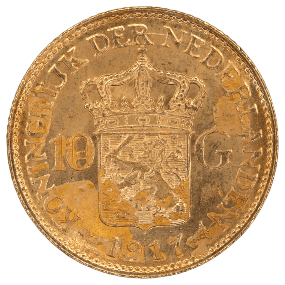 オランダ 10グルデン金貨 1917年 ウィルヘルミナ - NJ BUYER'S MARKETPLACE