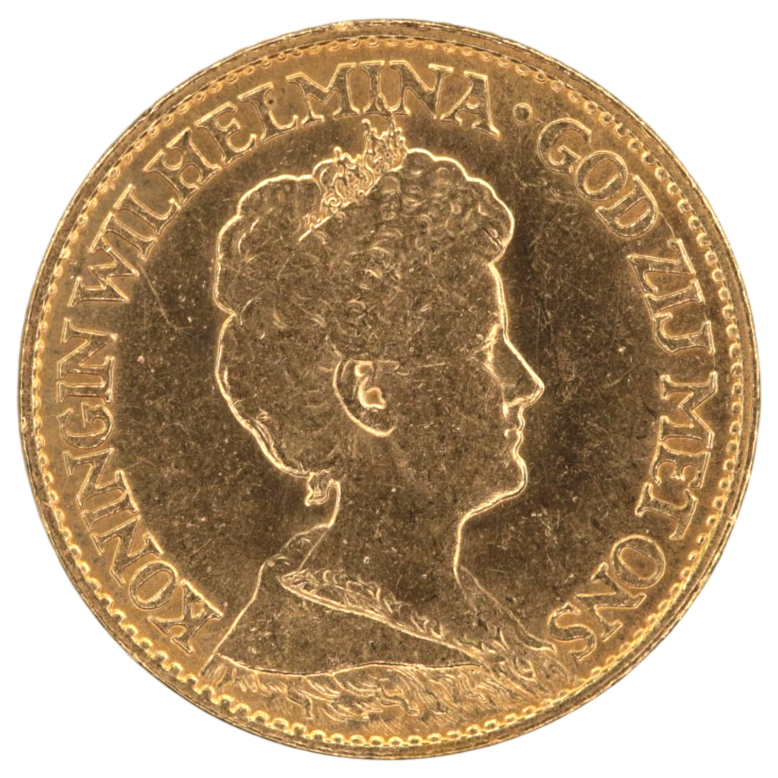 オランダ 10グルデン金貨 1917年 ウィルヘルミナ