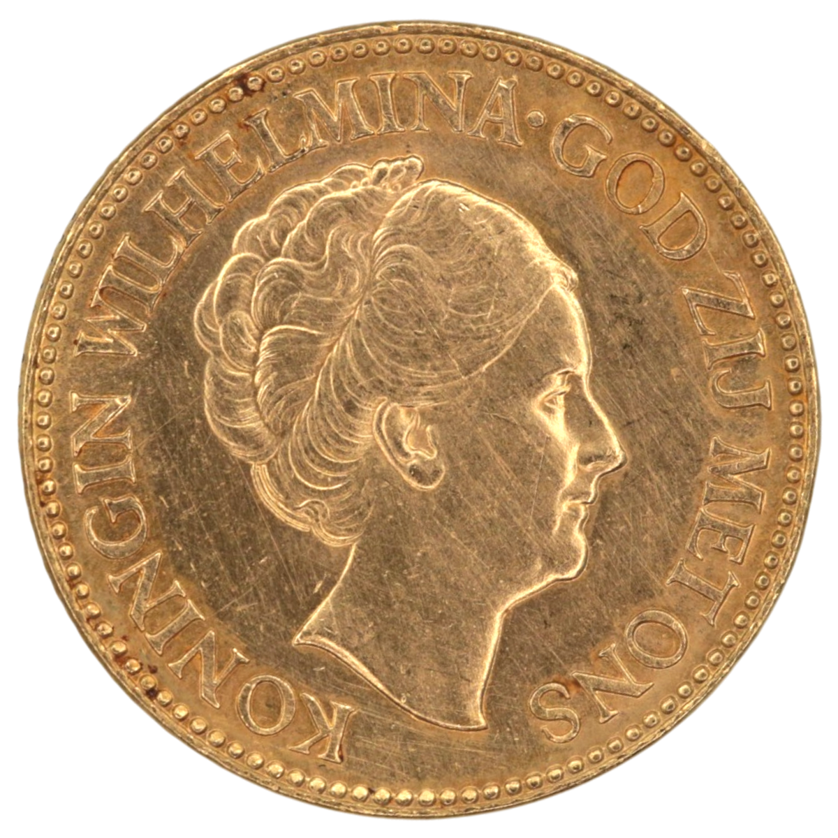 オランダ 10グルデン金貨 1933年 ウィルヘルミナ