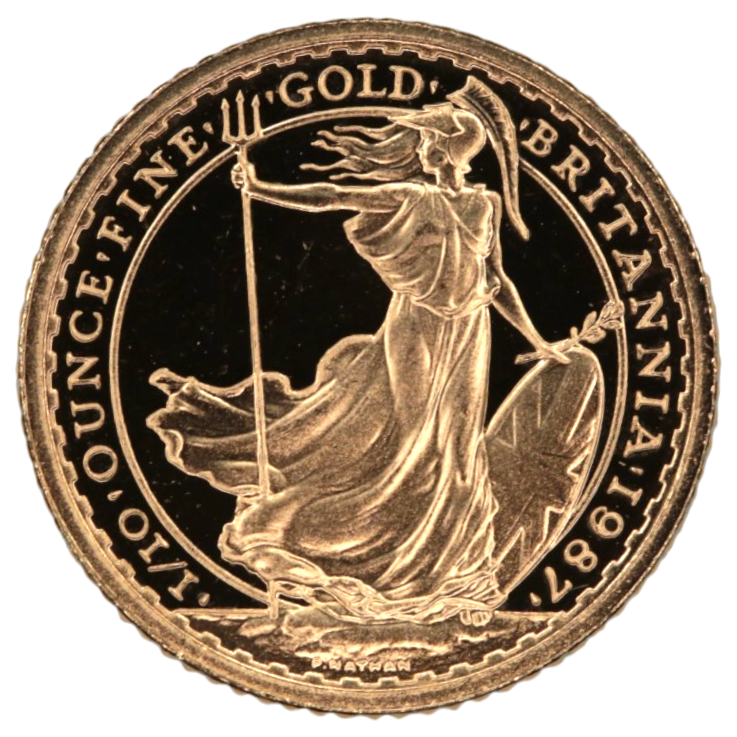 イギリス 10ポンド金貨 1987年 ブリタニア