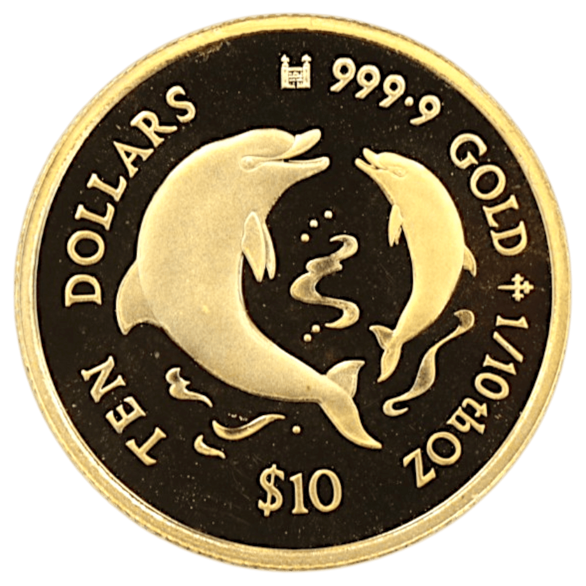 クック島 10ドル金貨 1998年 イルカ エリザベス2世 - NJ BUYER'S MARKETPLACE