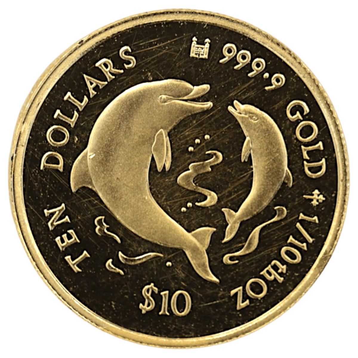 クック島 10ドル金貨 1998年 イルカ エリザベス2世 - NJ BUYER'S MARKETPLACE
