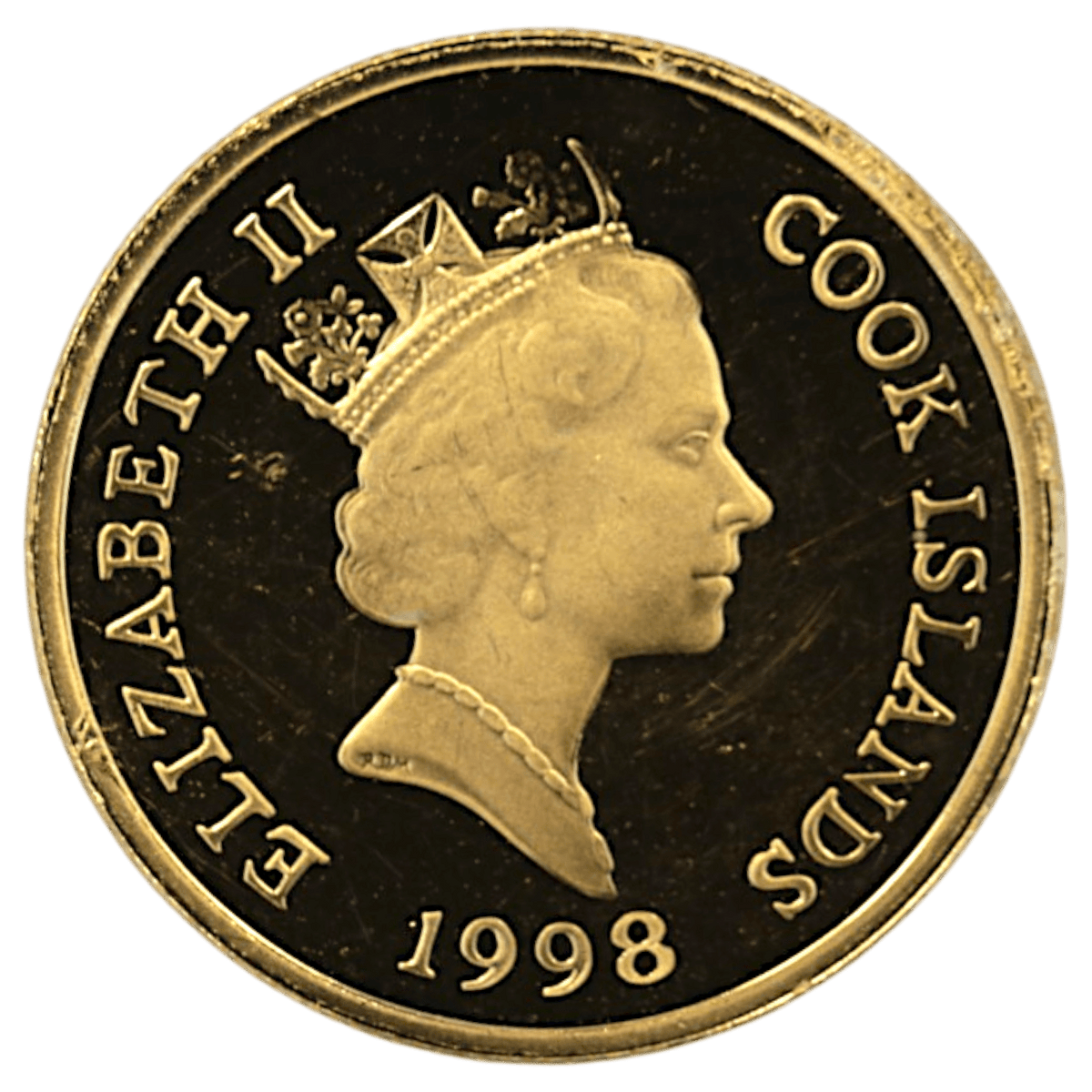 クック島 10ドル金貨 1998年 イルカ エリザベス2世 - NJ BUYER'S MARKETPLACE