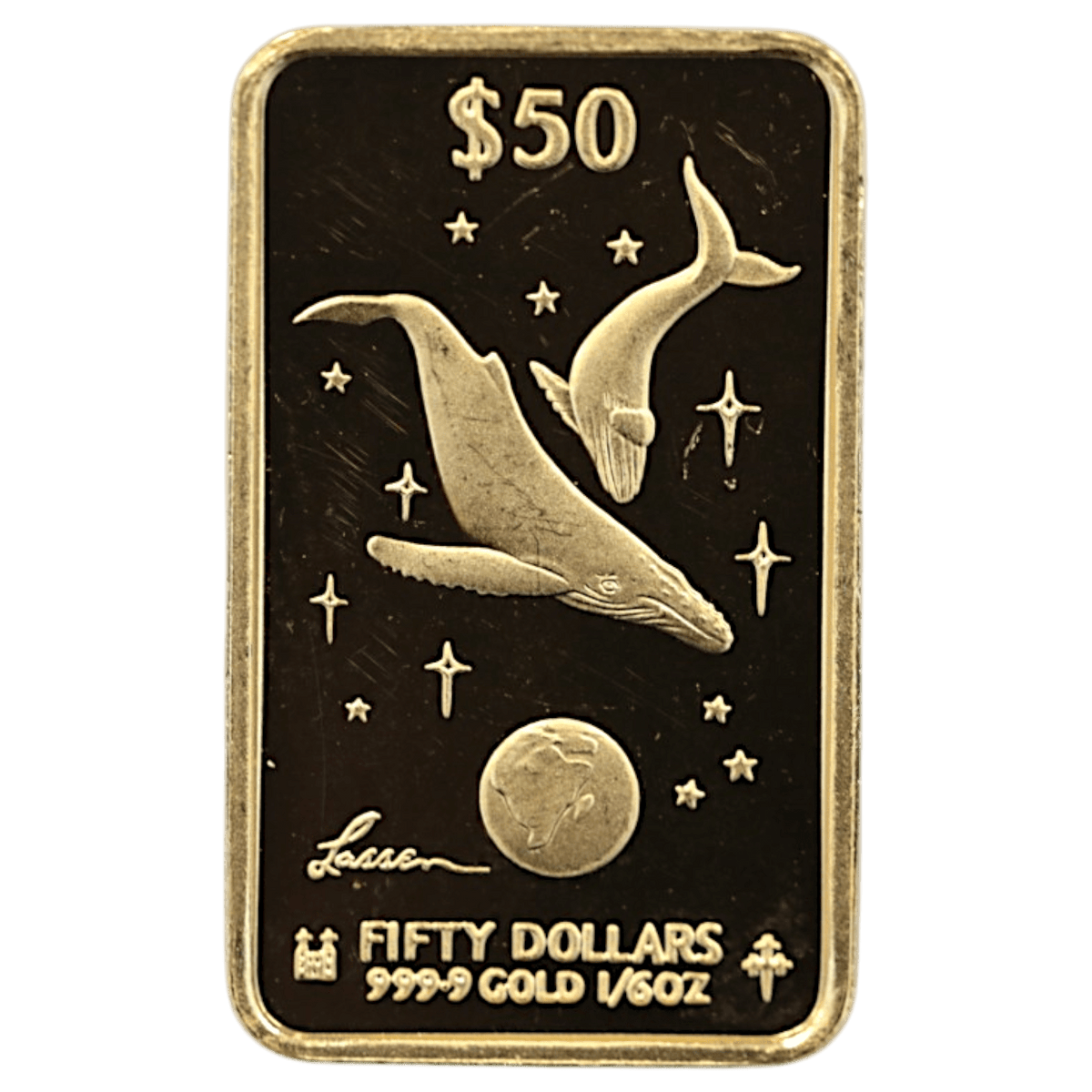クック島 50ドル金貨 2001年 イルカ エリザベス2世 - NJ BUYER'S MARKETPLACE
